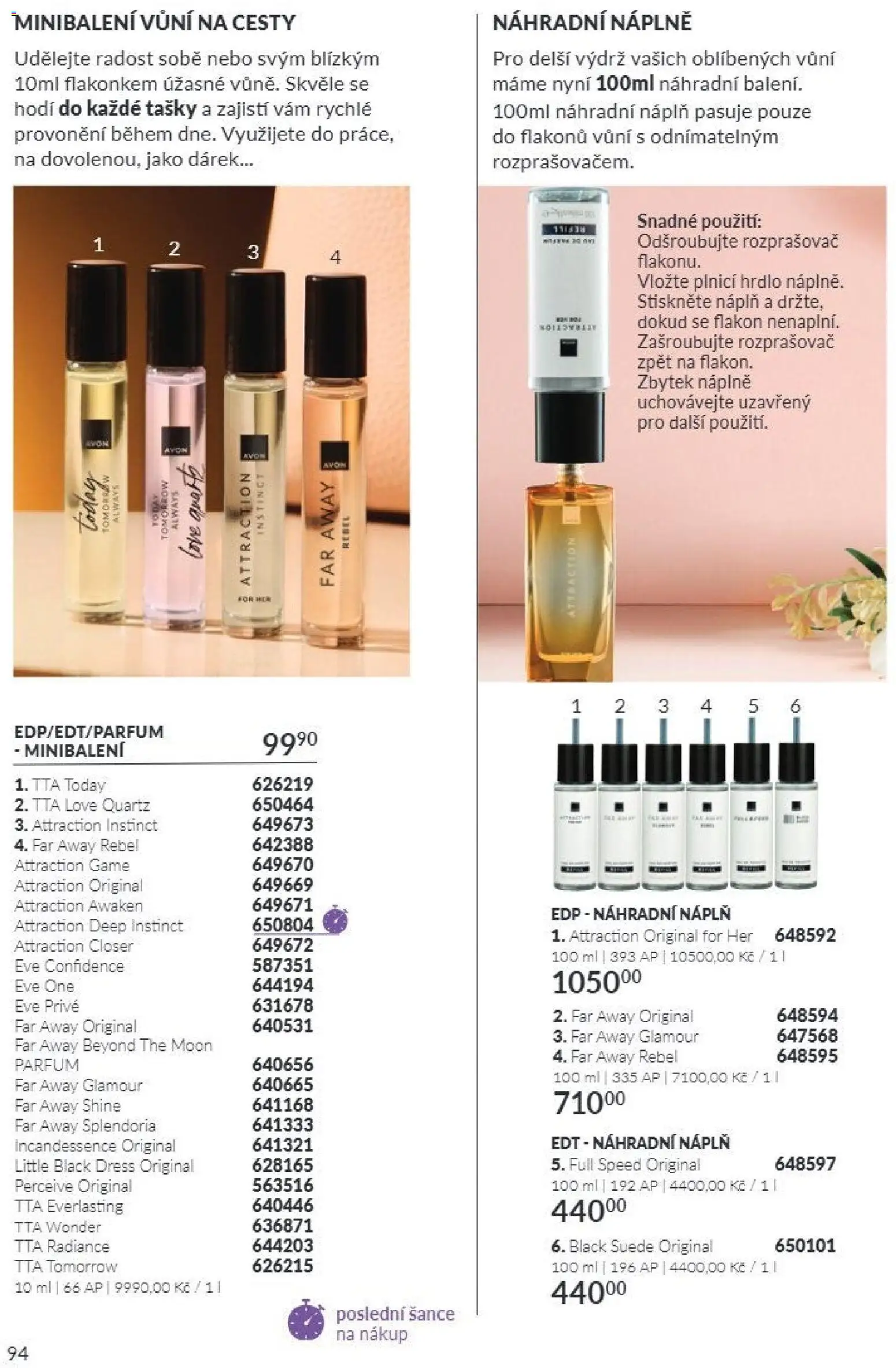 Avon Katalog 10/2026 od 01.10.2026 | Strana: 94 | Produkty: Tašky, Rozprašovač