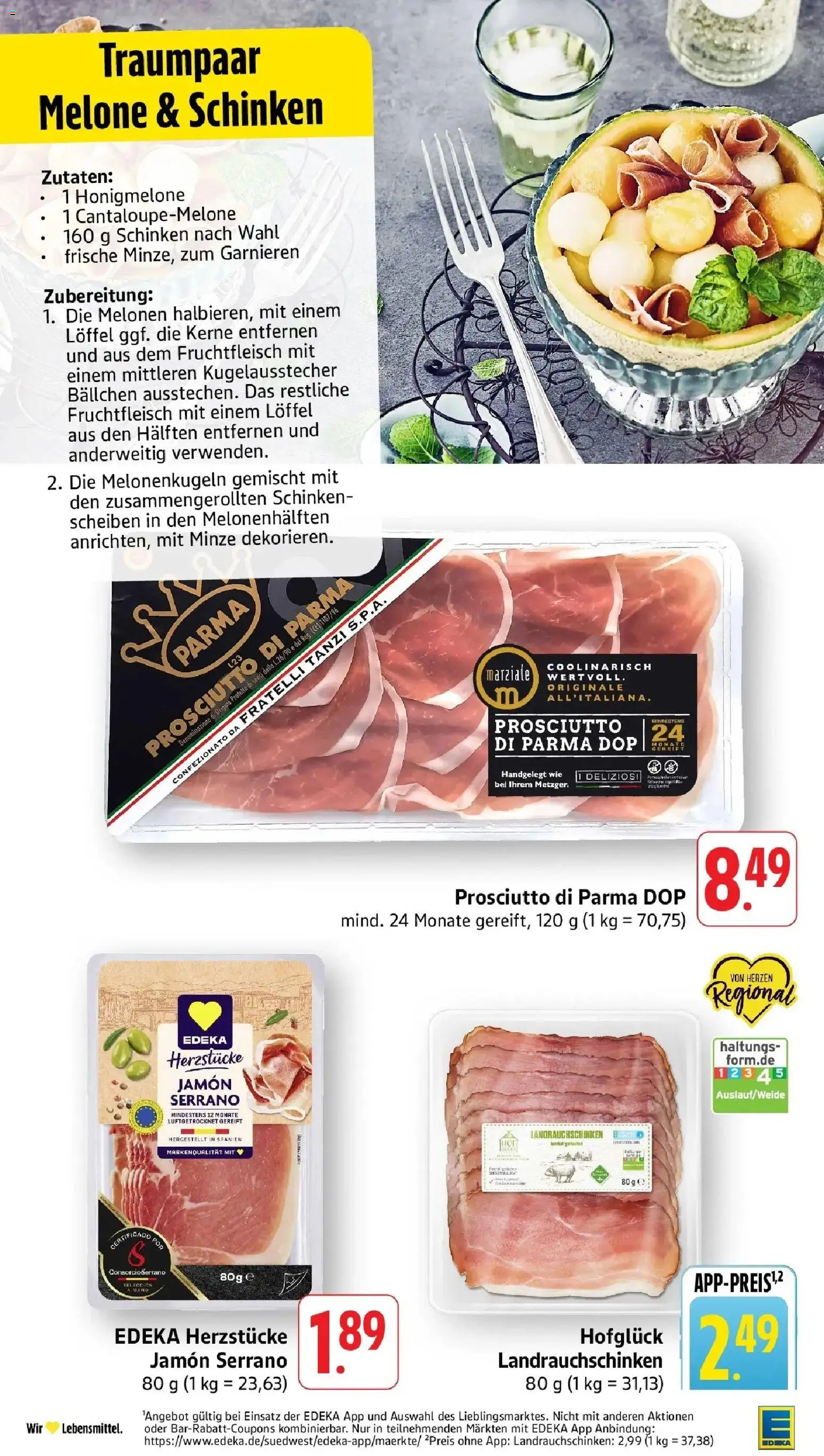 Edeka Prospekt Trier – gültig ab 08.06.2026 | Seite: 7 | Produkte: Honigmelone, Melone, Schinken