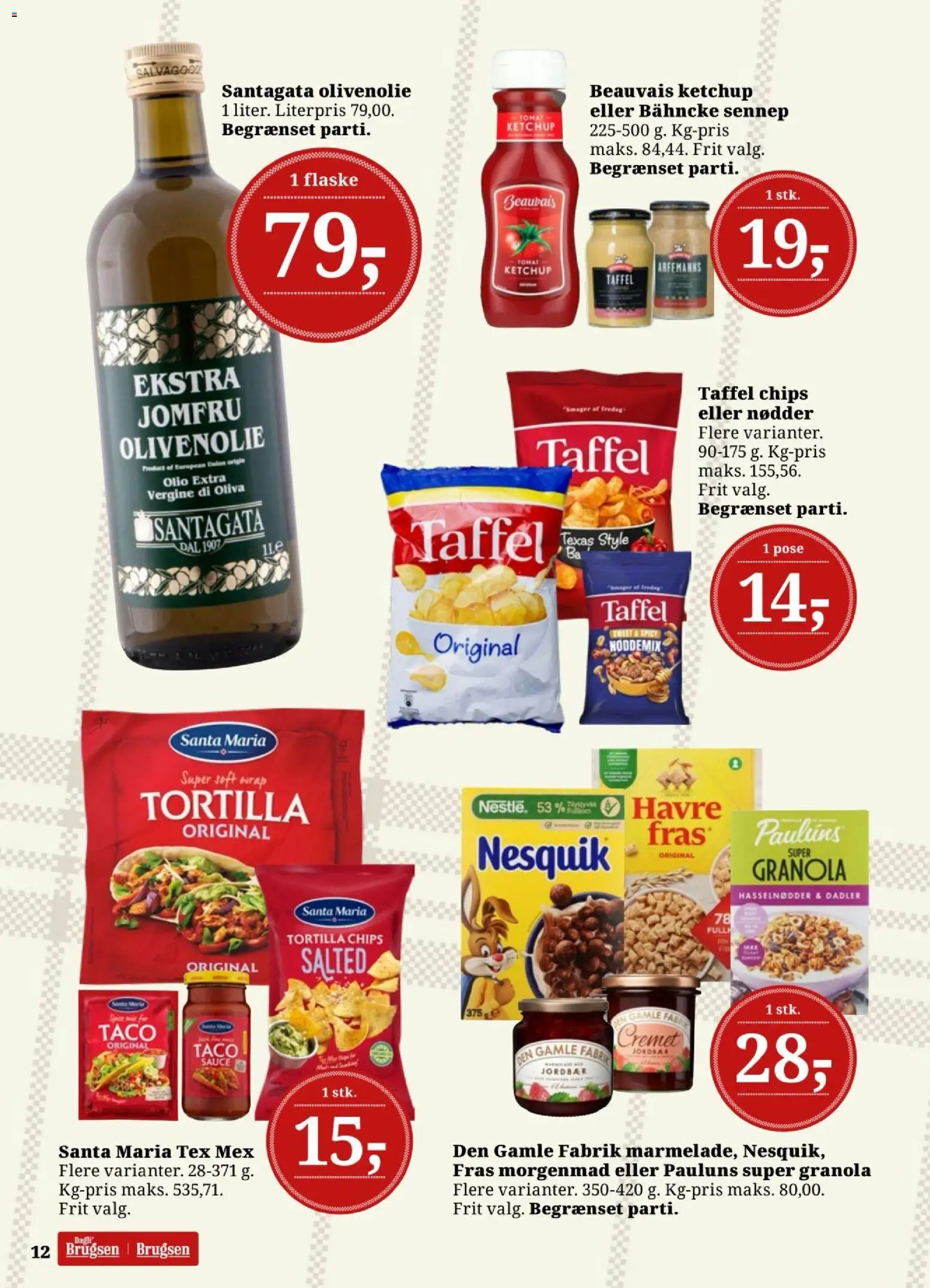Dagli'Brugsen tilbudsavis – gyldig fra 17/07/2026 | Side: 14 | Produkter: Nødder, Sennep, Hasselnødder, Taco