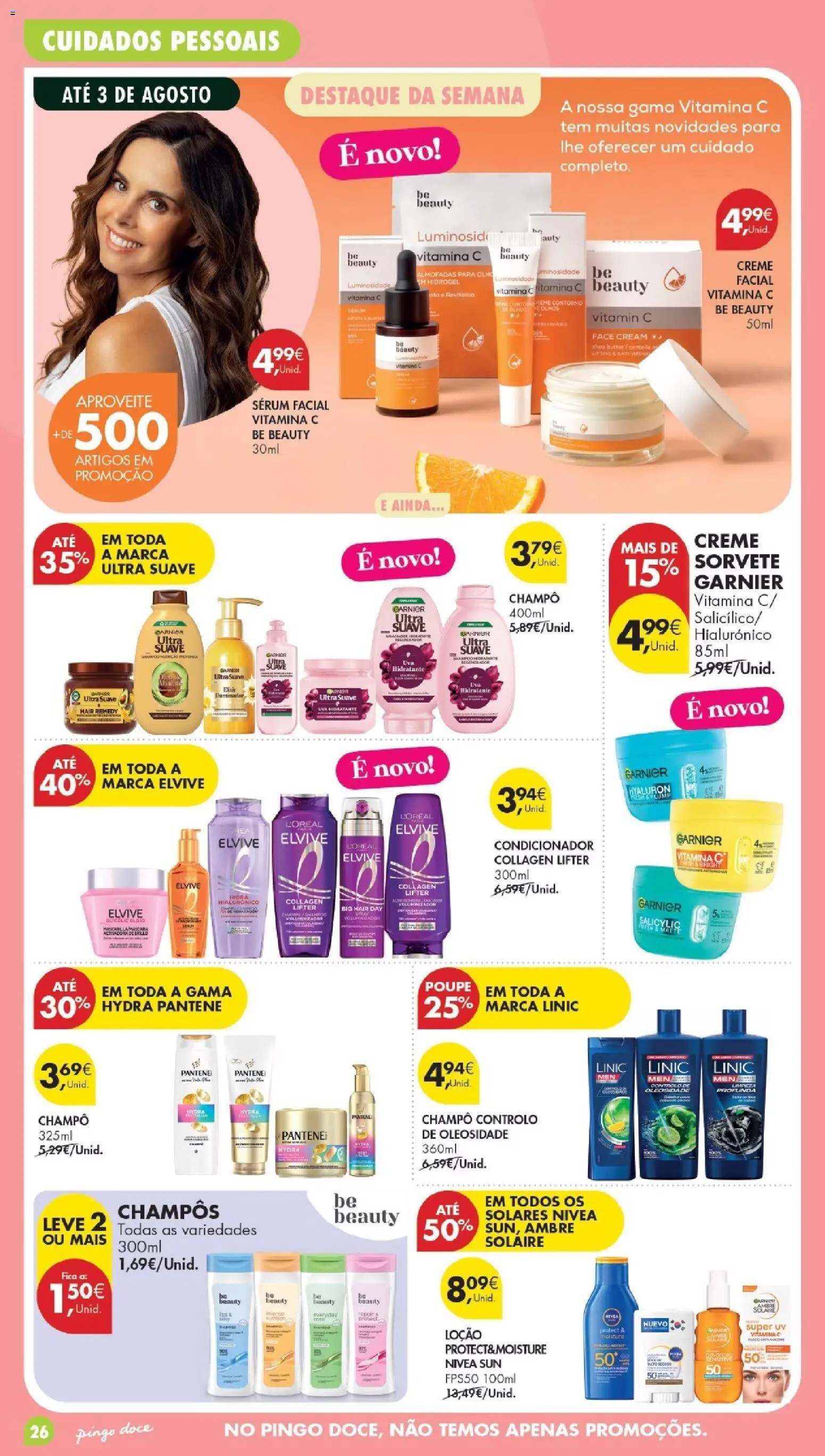 Pingo Doce Poupe Esta Semana Madeira │ válido de 28/07/2026 | Página: 26 | Produtos: Shampoo, Condicionador, Vitamina c, Sorvete