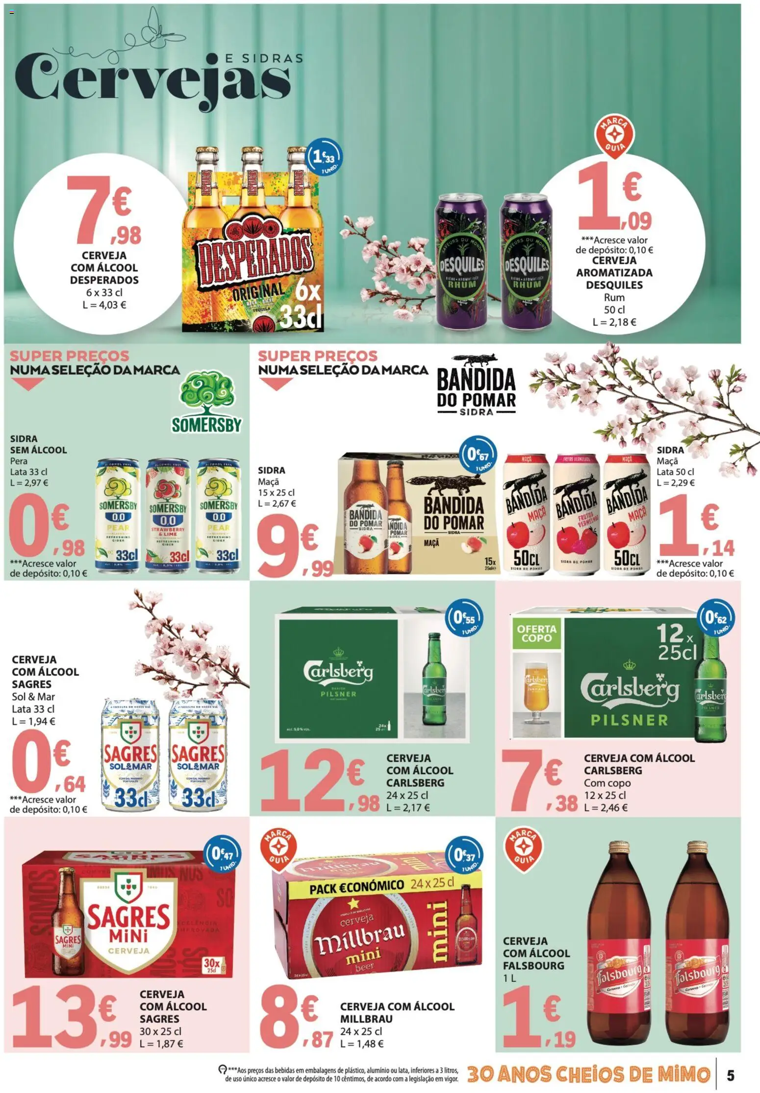 E.Leclerc folheto Especial Bebidas de Verão │ válido de 14/07/2026 | Página: 5 | Produtos: Maça, Cerveja, Tequila, Pá