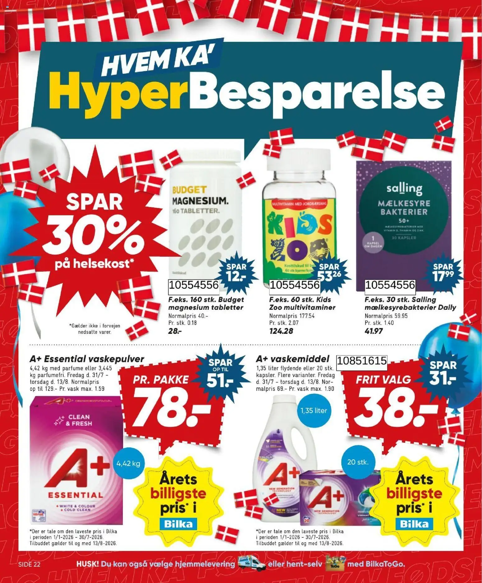 Bilka tilbudsavis – gyldig fra 31/07/2026 | Side: 22 | Produkter: Parfume, Vaskepulver