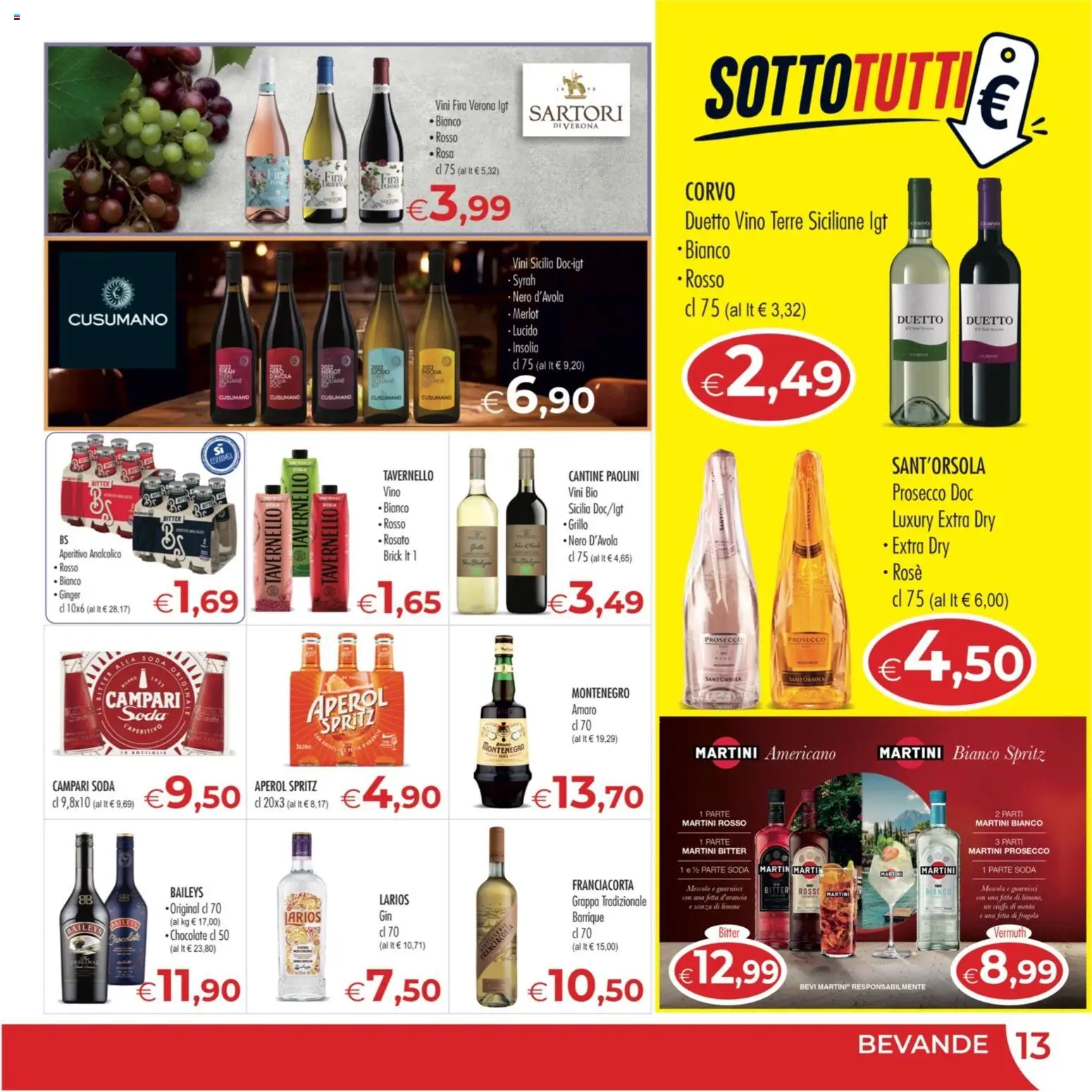 Volantino MerSi Supermercati del 01/07/2026 | Pagina: 13 | Prodotti: Vino, Grappa, Amaro, Aperitivo