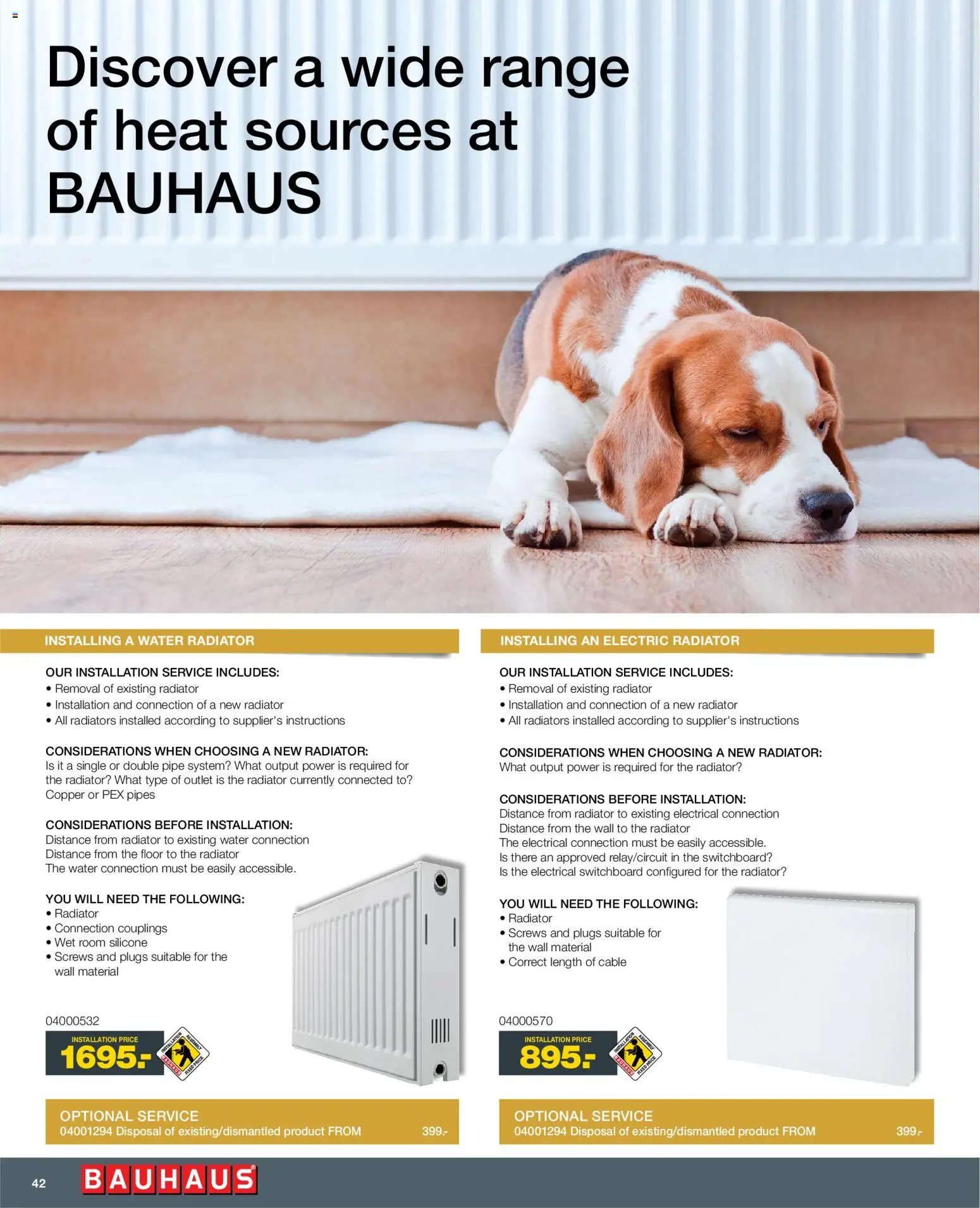 Bauhaus tilbudsavis – gyldig fra 01/01/2026 | Side: 42 | Produkter: Radiator, Is