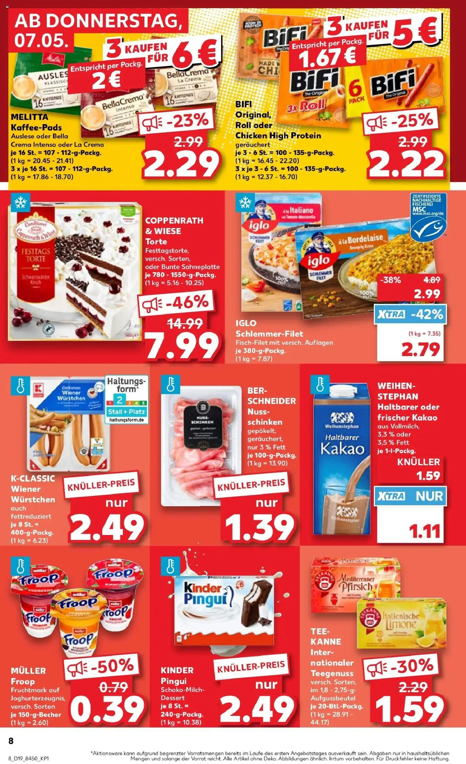 Prospekt Kaufland ab 04.05.2026 » Angebote Online zum Blättern | Seite: 13 | Produkte: Froop, Melitta, Wiener wurstchen, Iglo