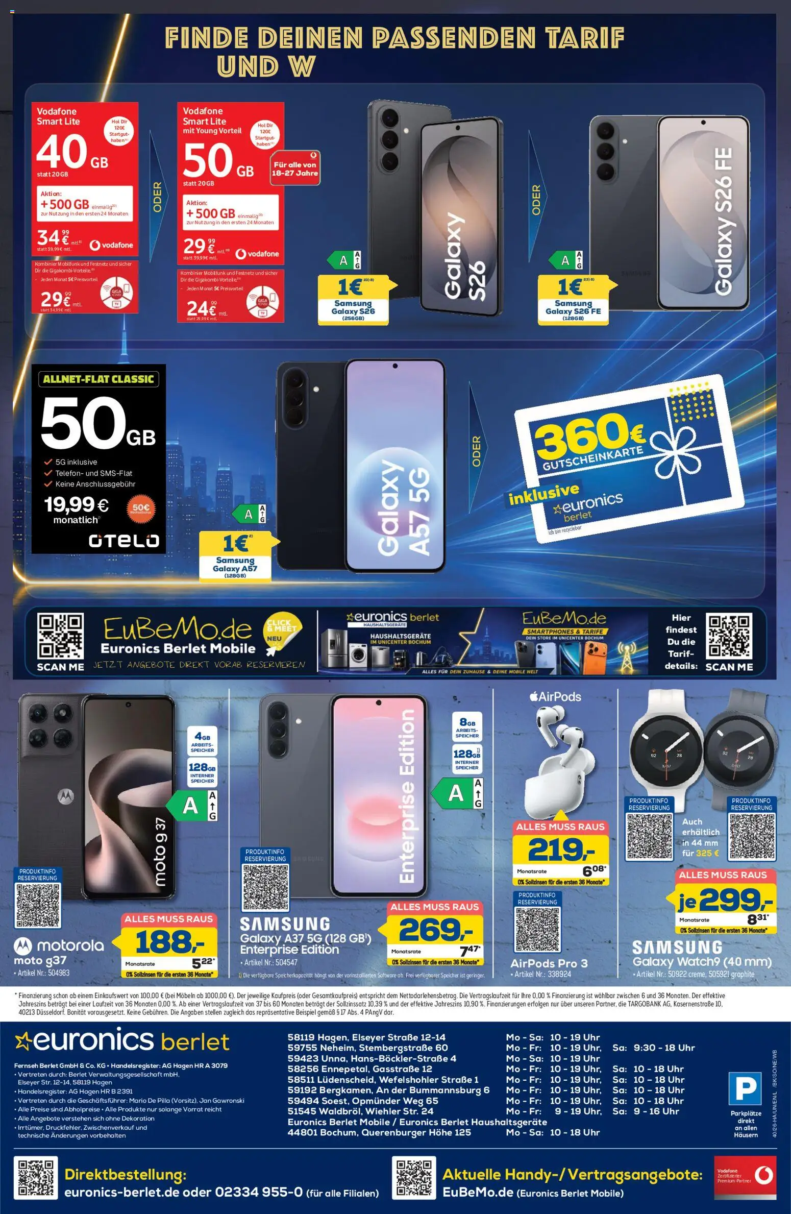 Euronics Aktueller Prospekt – gültig ab 24.09.2026 | Seite: 8 | Produkte: Airpods, Smartphones, Telefon, Uhr