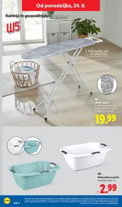 Lidl katalog akcije – veljaven od 20.08.2026 | Stran: 60 | Izdelki: Likalna deska, Kuhinja