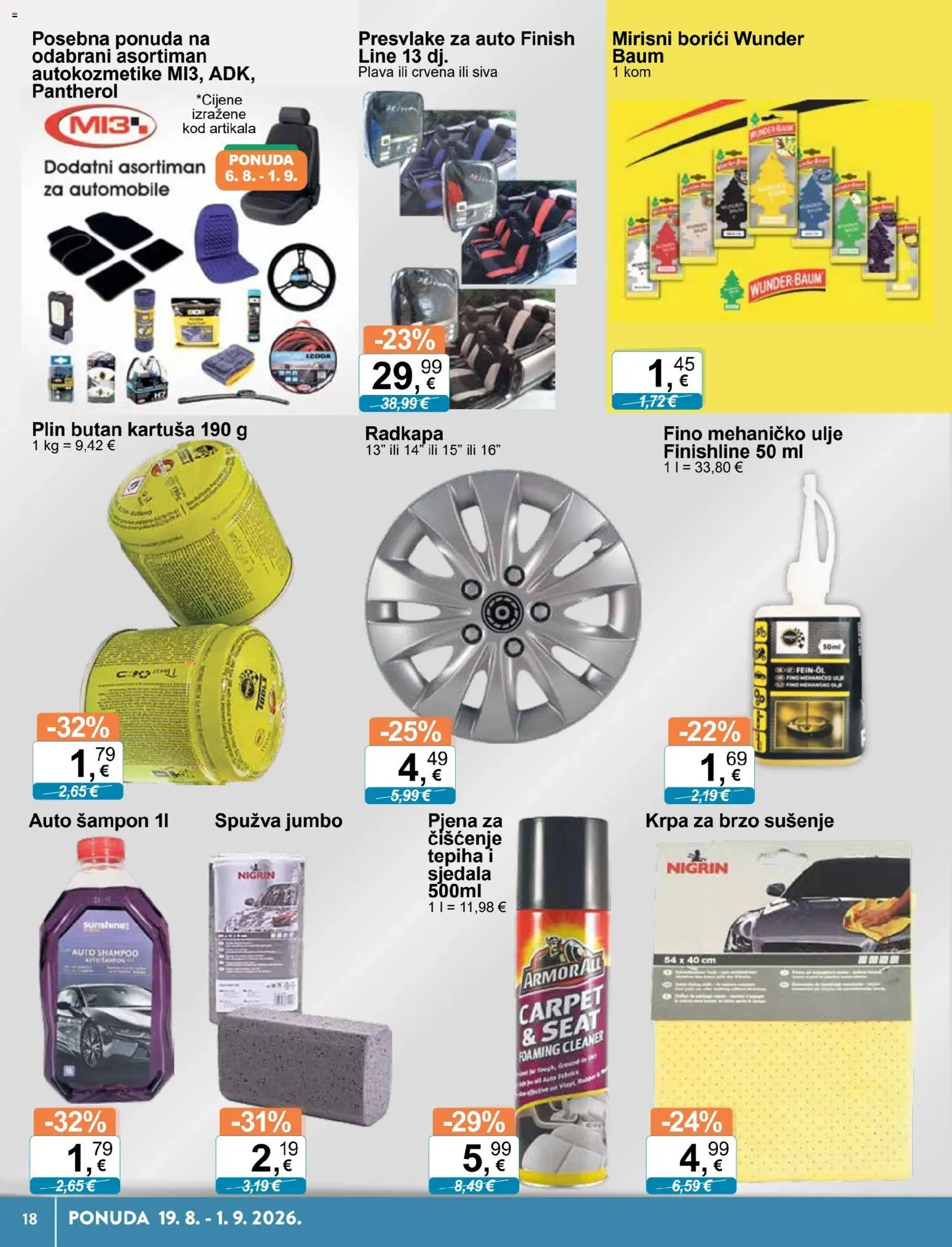 KTC katalog | vrijedi od 19.08.2026 | Stranica: 18 | Proizvodi: Ulje, Sjedala, Pjena, Finish