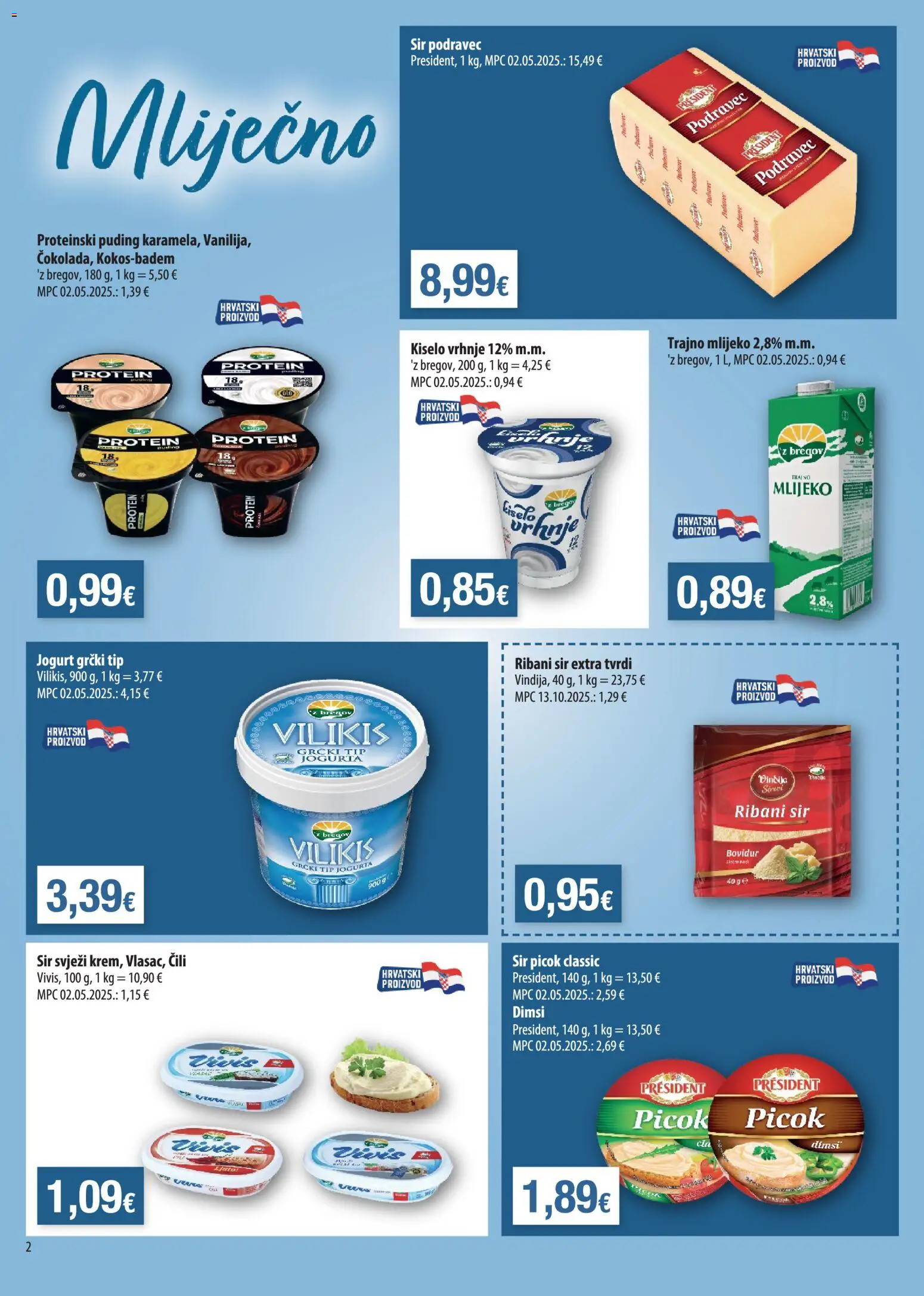 NTL katalog | vrijedi od 10.06.2026 | Stranica: 2 | Proizvodi: Jogurt, Puding, Trajno mlijeko, Čili