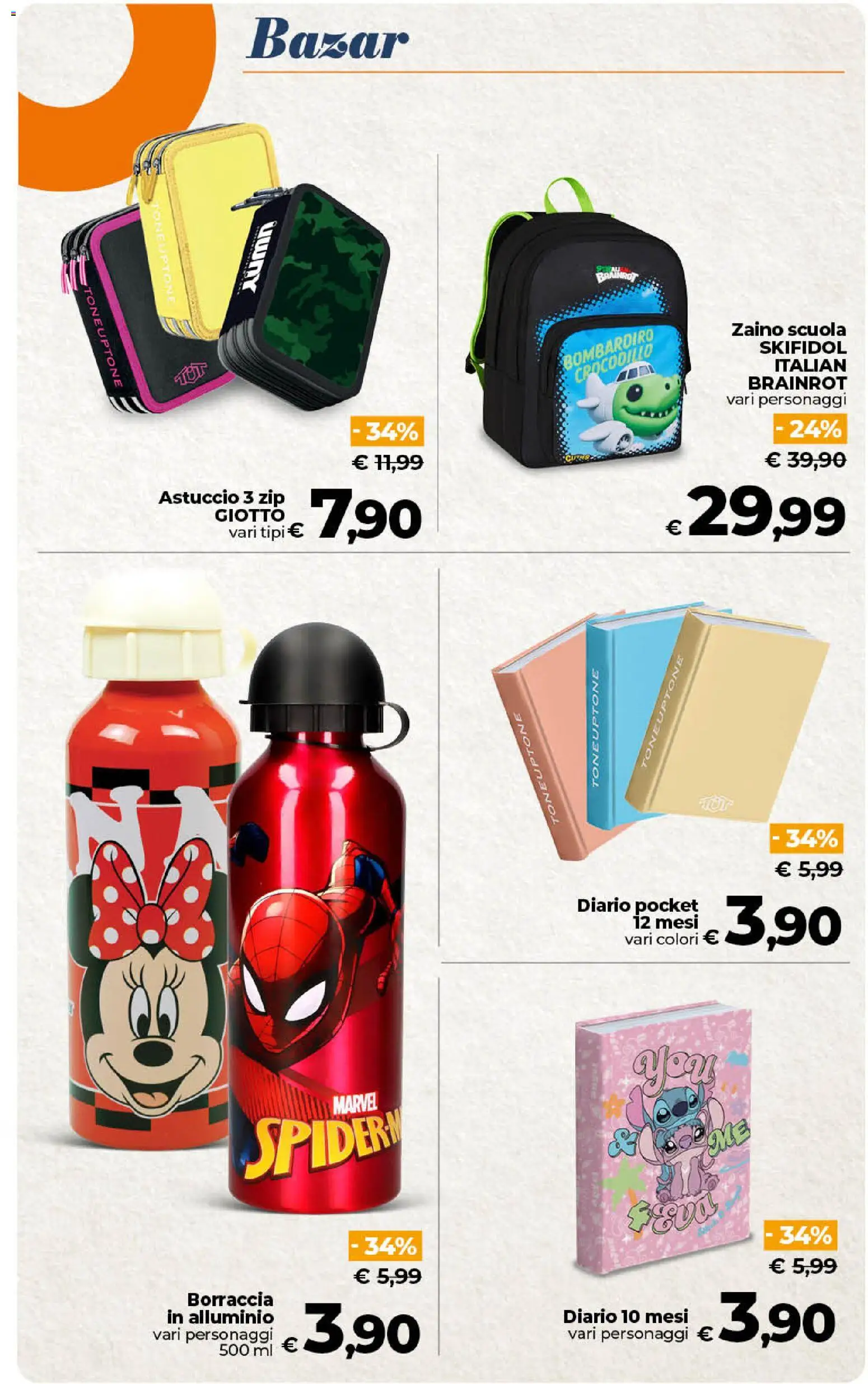 Volantino Ipercoop del 21/08/2026 | Pagina: 54 | Prodotti: Zaino, Astuccio, Alluminio, Borraccia