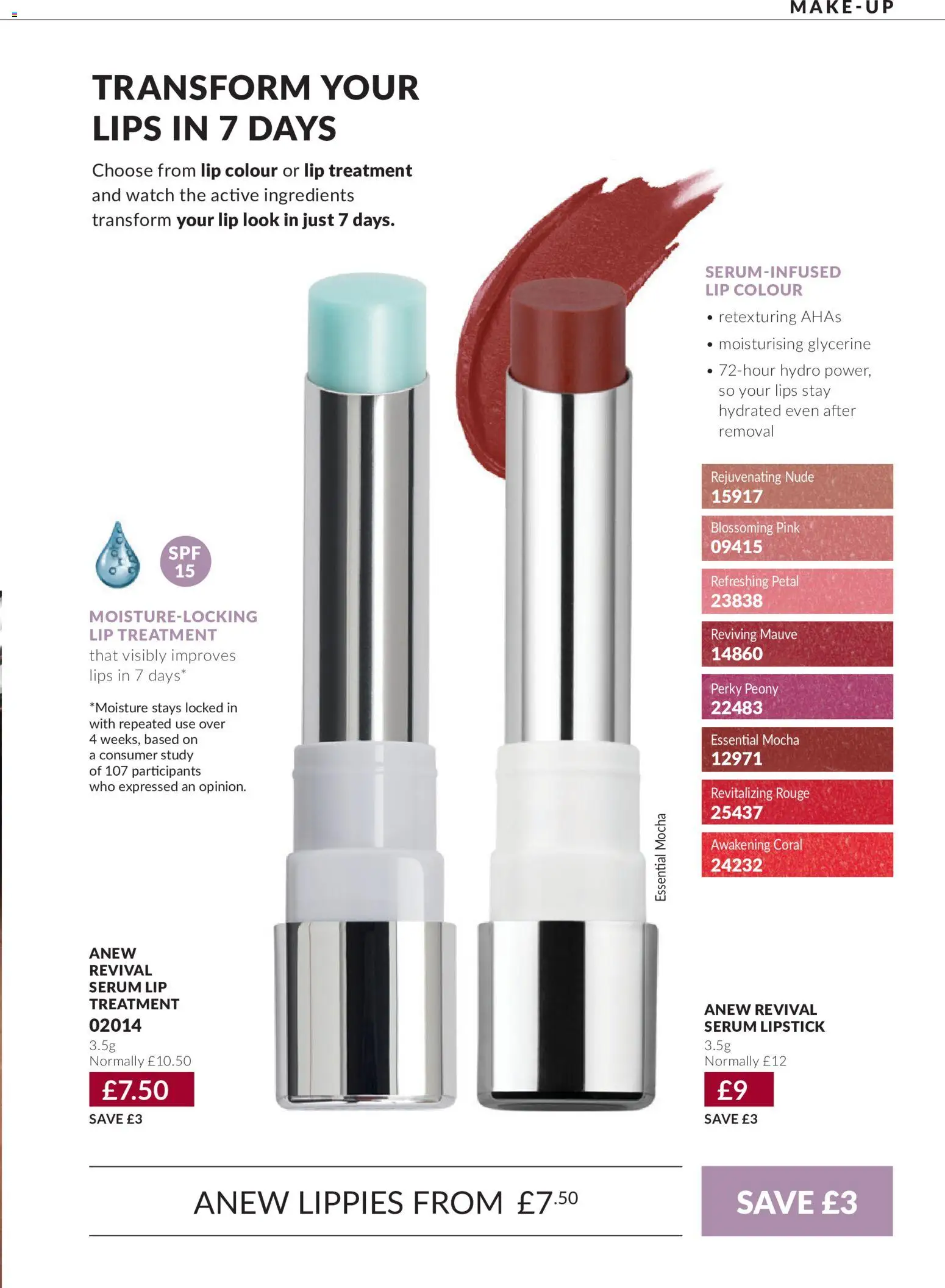 {H1} | Page: 37 | Products: Lipstick, Watch, Ingredients