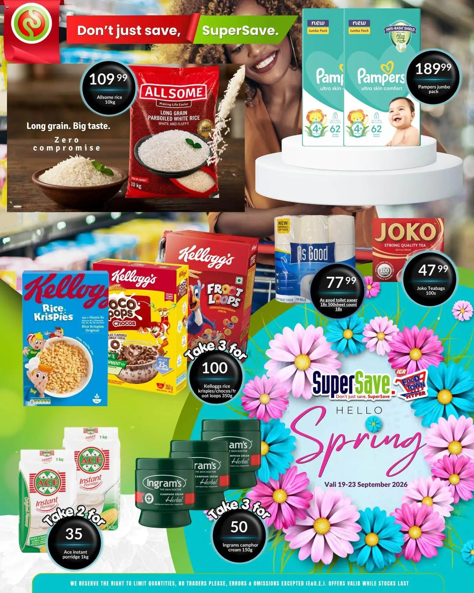 New Super Save catalogue – valid from 19/09/2026 | Page: 4 | Products: Vitamins, Paper, Sugar, Toilet paper