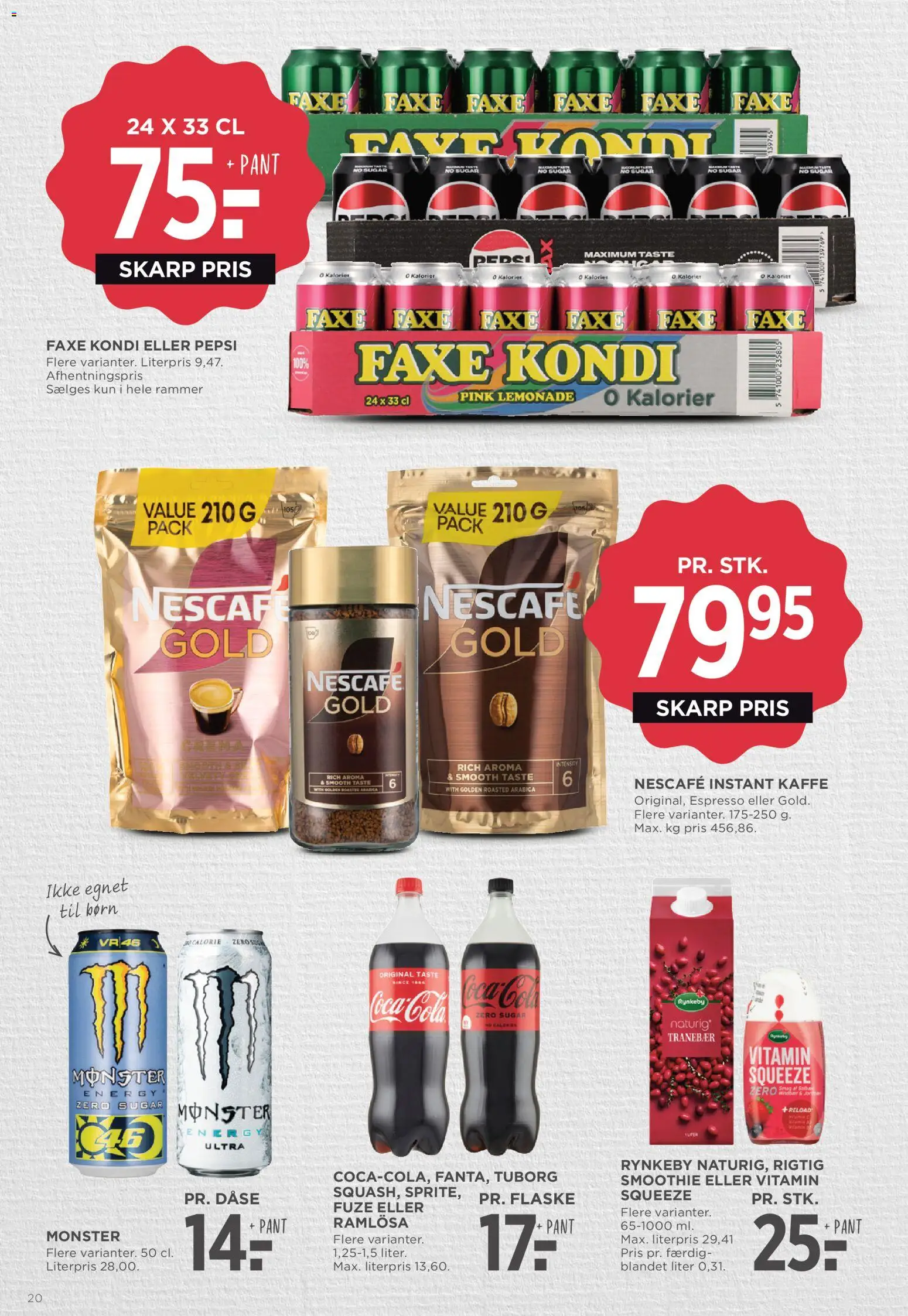 Meny tilbudsavis – gyldig fra 26/06/2026 | Side: 21 | Produkter: Faxe Kondi, Smoothie, Pepsi, Instant Kaffe