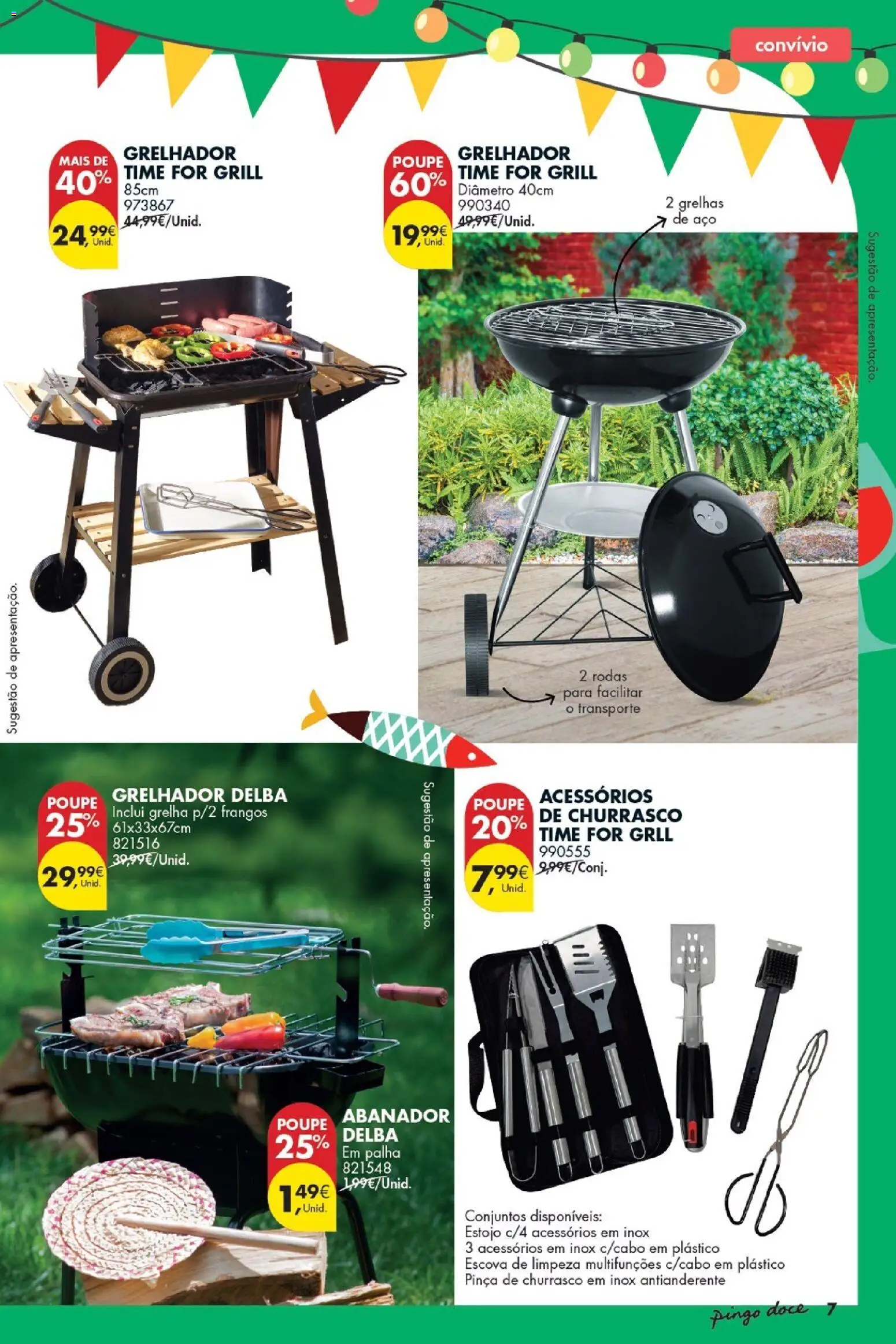 Pingo Doce Bazar Verão │ válido de 09.06.2026 | Página: 7 | Produtos: Escova de limpeza, Pinça