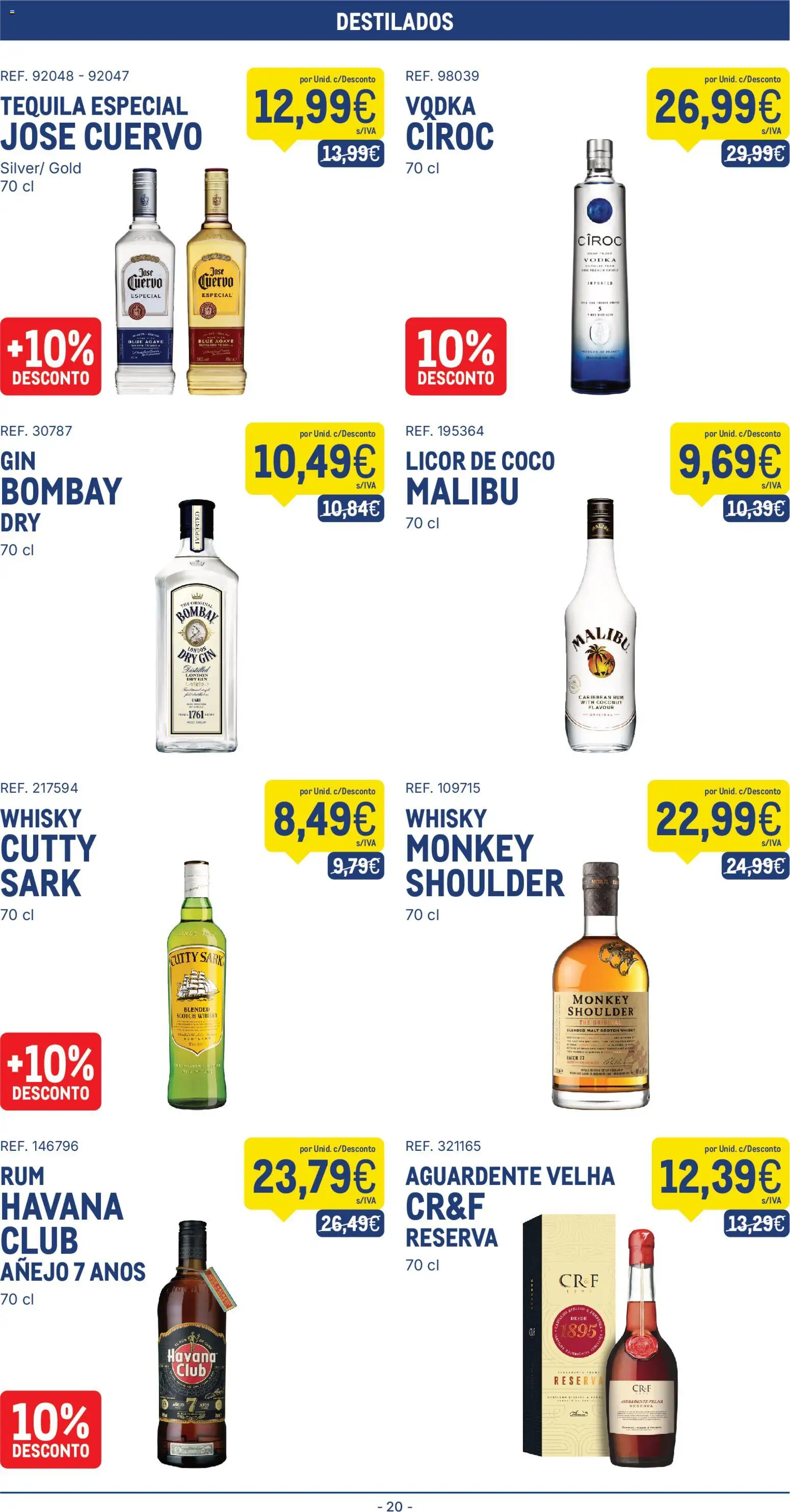 Makro folheto │ válido de 11/08/2026 | Página: 20 | Produtos: Whisky, Malibu, Licor, Gin