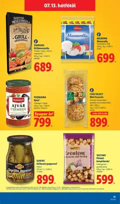 CHEF SELECT Mini focaccia, Fűszeres-mozzarellás / paprikás-mozzarellás-olívás - amely érvényes a következő dátumtól: 2026.07.09. | Oldal: 71