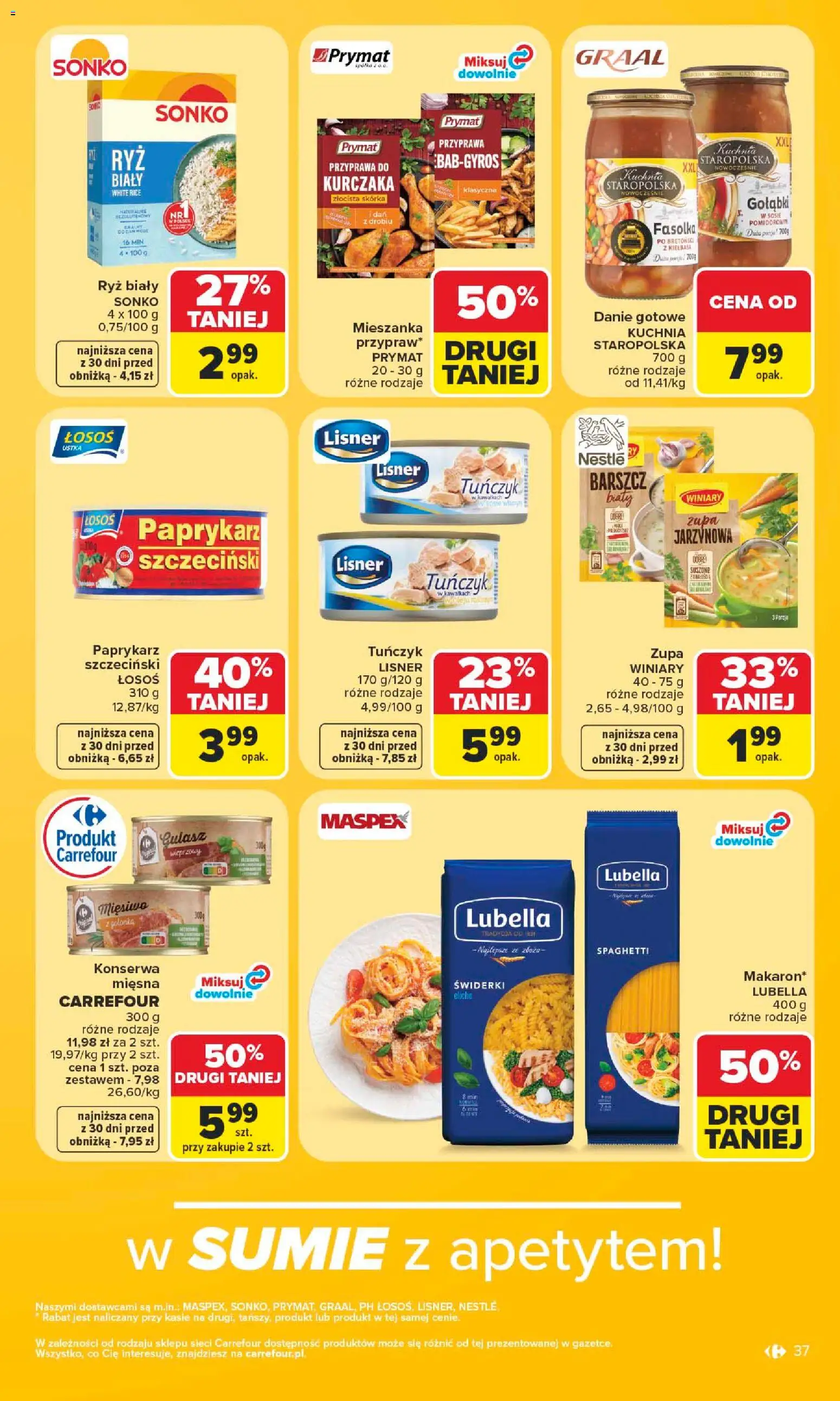 Carrefour gazetka od 15.06.2026 | Strona: 39 | Produkty: Kiełbasa, Paprykarz, Tuńczyk, Zupa
