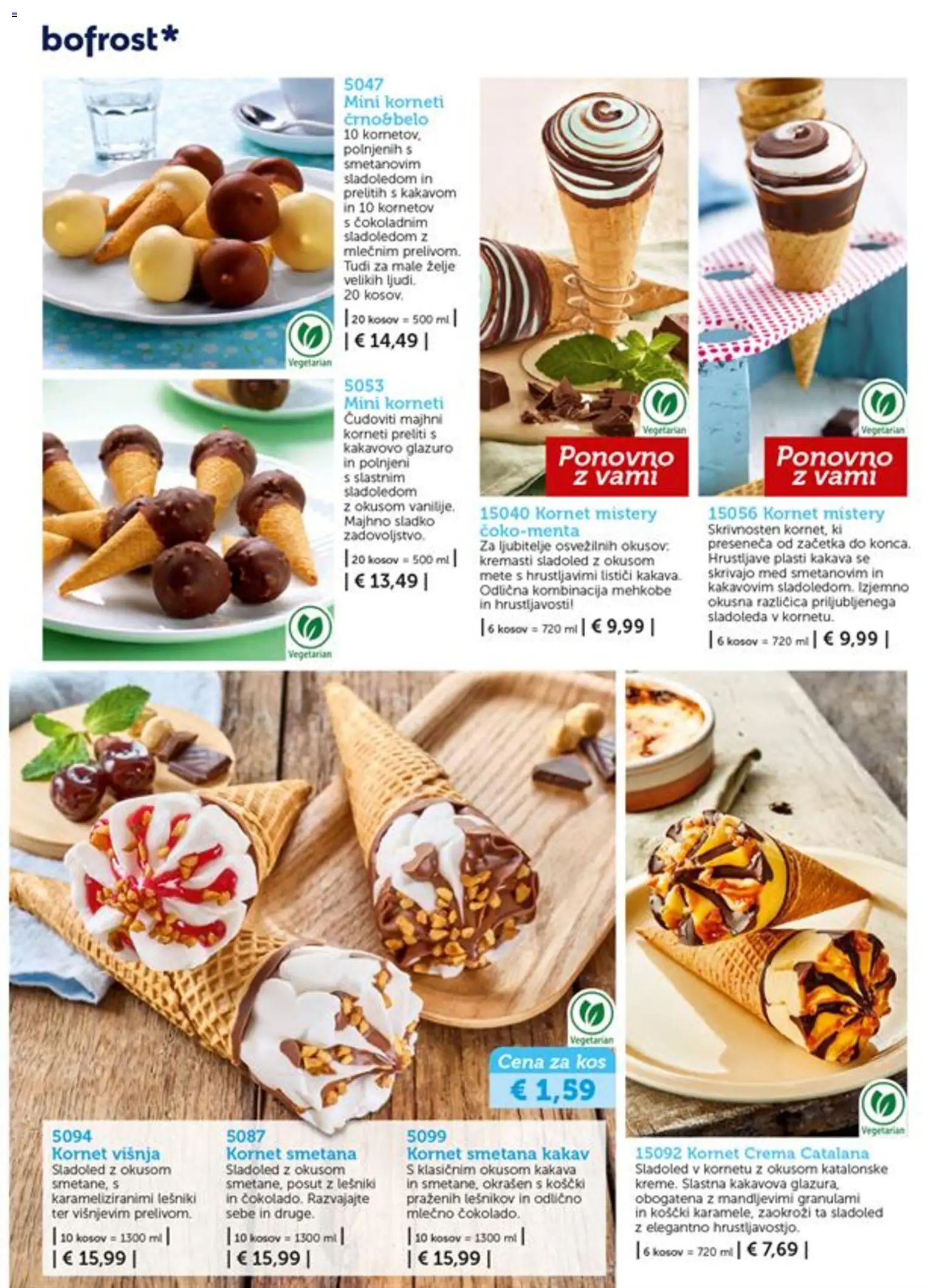 Novi Bofrost katalog ponudbe – veljaven od 01.07.2026 | Stran: 8 | Izdelki: Kos, Kakav, Sladoled, Zelje