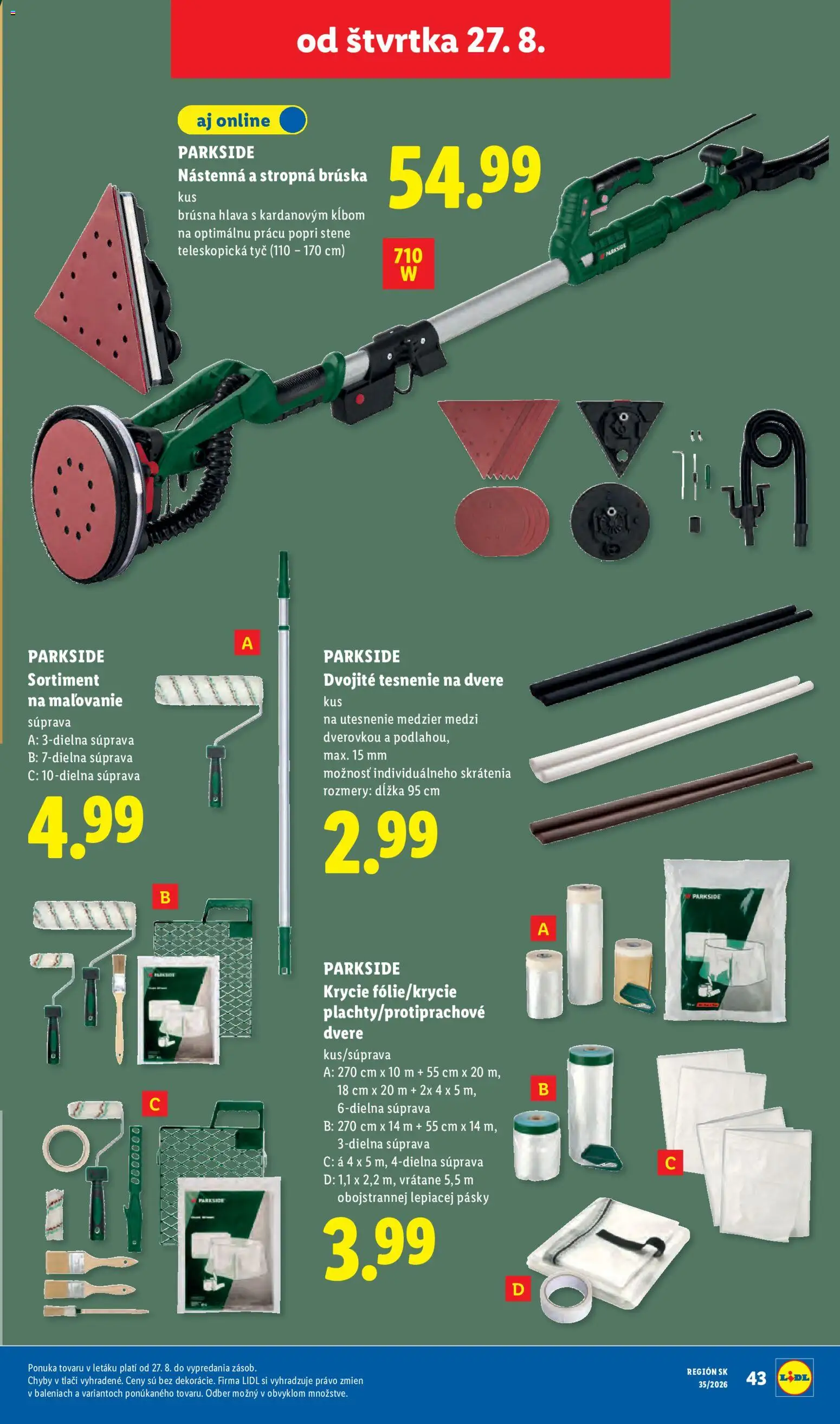 Nové Lidl akcie – leták je platný od 24.08.2026 | Strana: 83 | Produkty: Dvere, Parkside