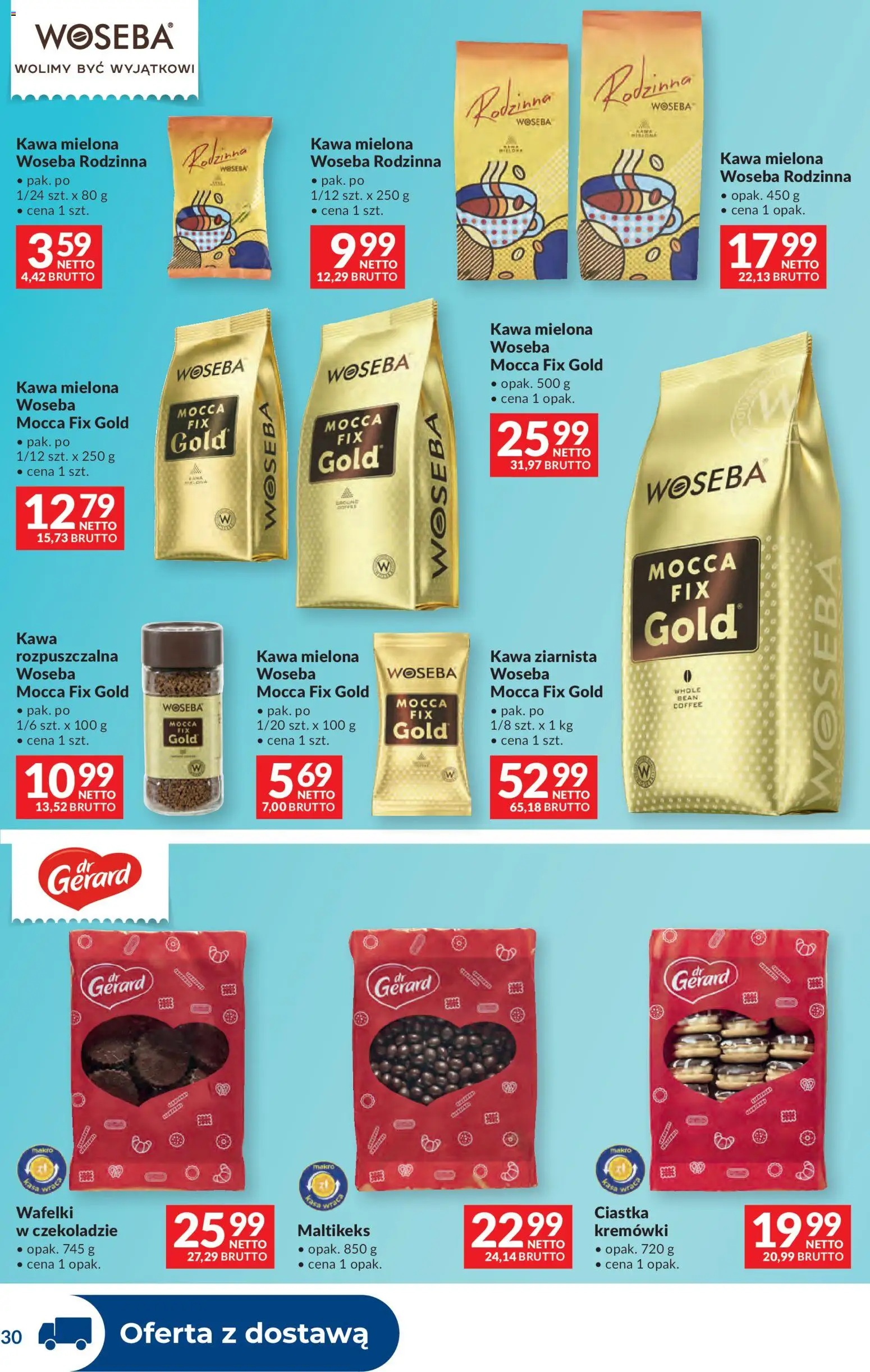 Makro gazetka - Dystrybucja do sklepów od 12.05.2026 | Strona: 30 | Produkty: Kawa rozpuszczalna, Wafelki, Kawa, Ciastka