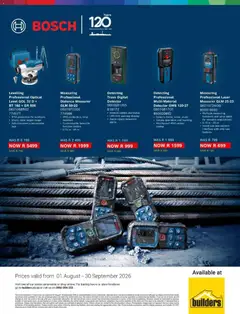 Builders specials catalogue – valid from 01/08/2026 | Page: 3 | Products: Audio, Lock, Drill, Stock