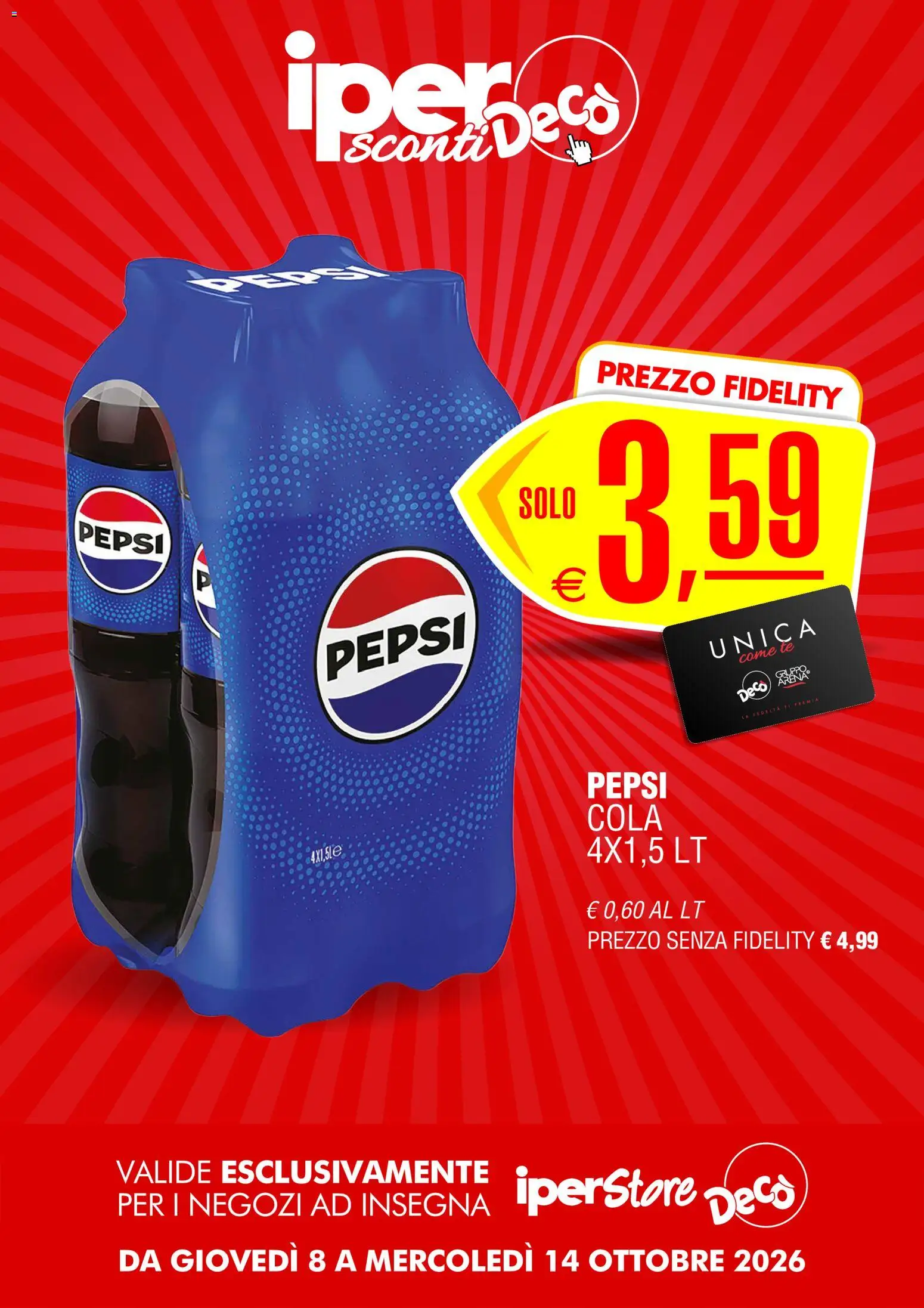 Volantino Decò del 08/10/2026 | Pagina: 6 | Prodotti: Tè, Pepsi