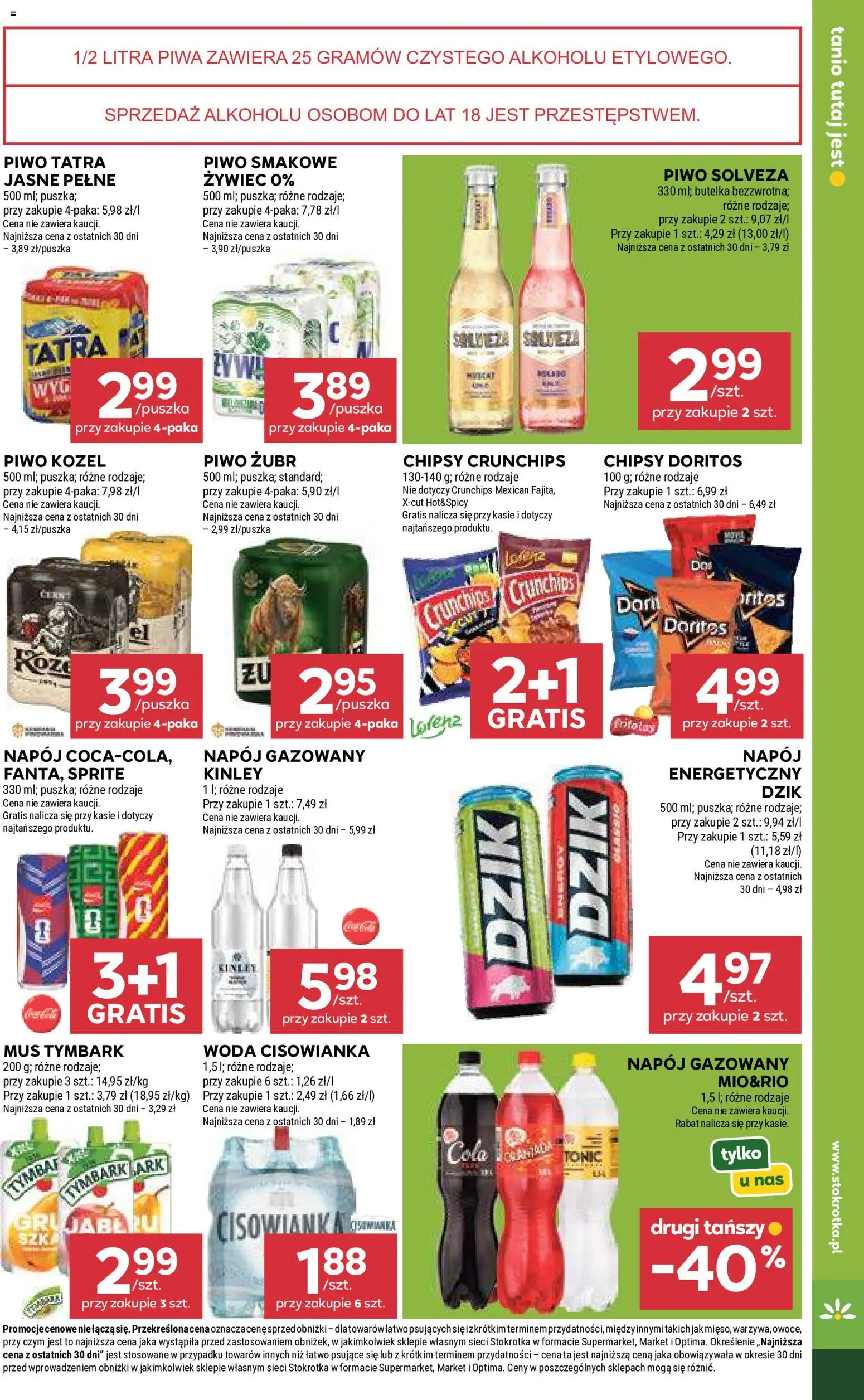 Stokrotka gazetka od 21.05.2026 | Strona: 45 | Produkty: Piwo żubr, Sprite, Piwo, Piwo kozel