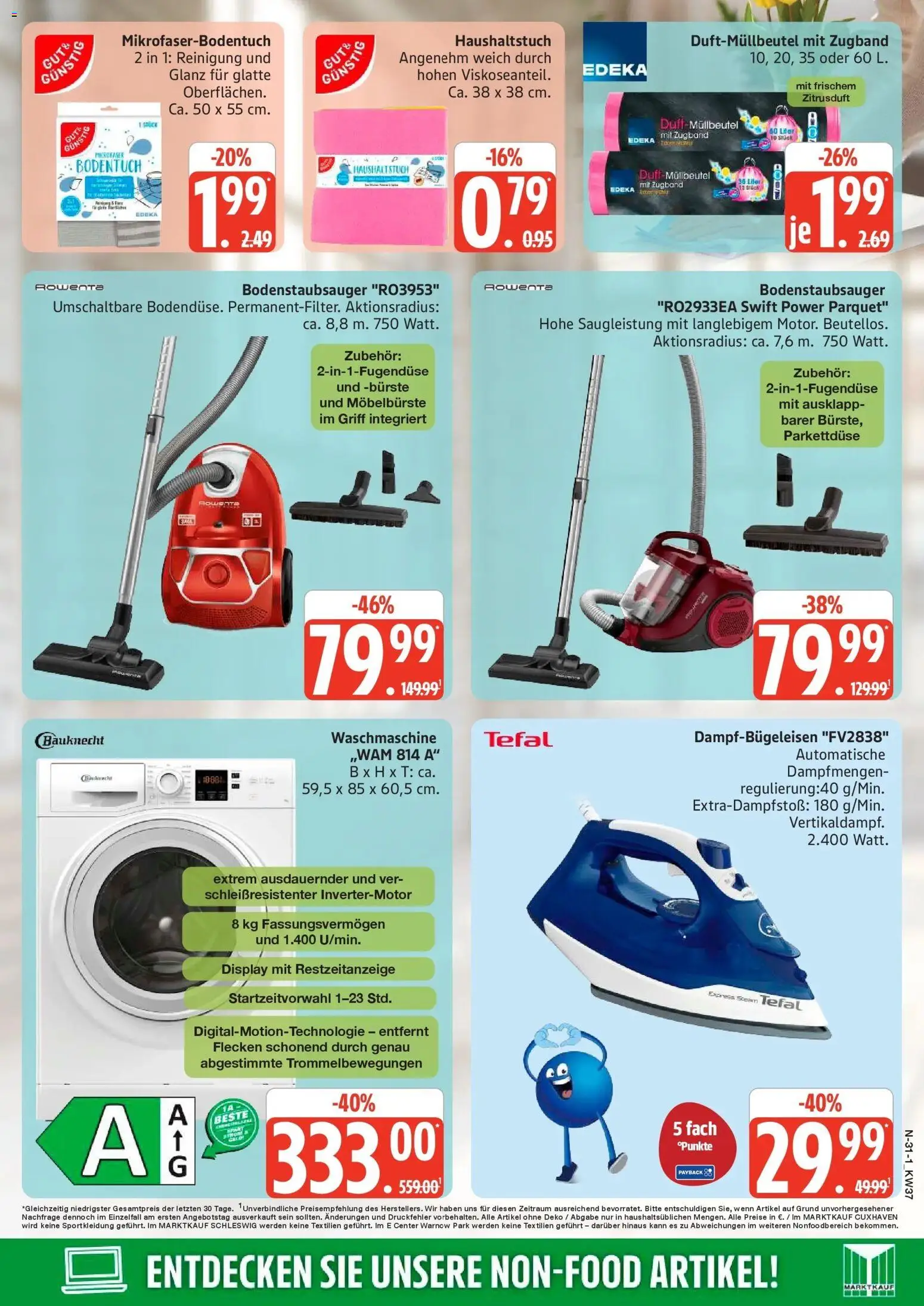 Marktkauf Prospekt Buxtehude (ab 07.09.2026) » Angebote online | Seite: 31 | Produkte: Waschmaschine, Bürste