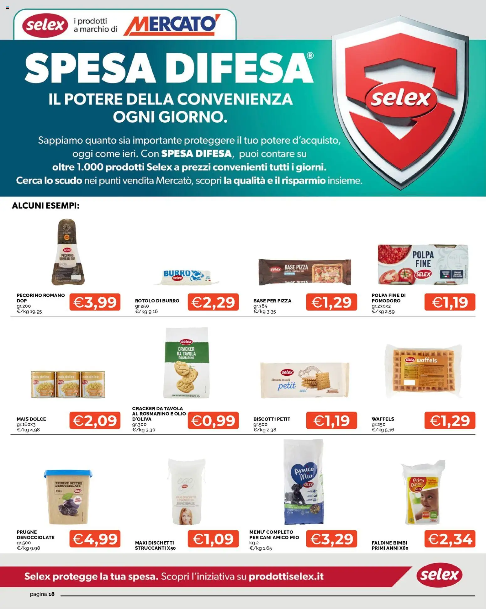 Volantino Mercatò del 18.05.2026 | Pagina: 18 | Prodotti: Pizza, Biscotti, Pomodoro, Mais