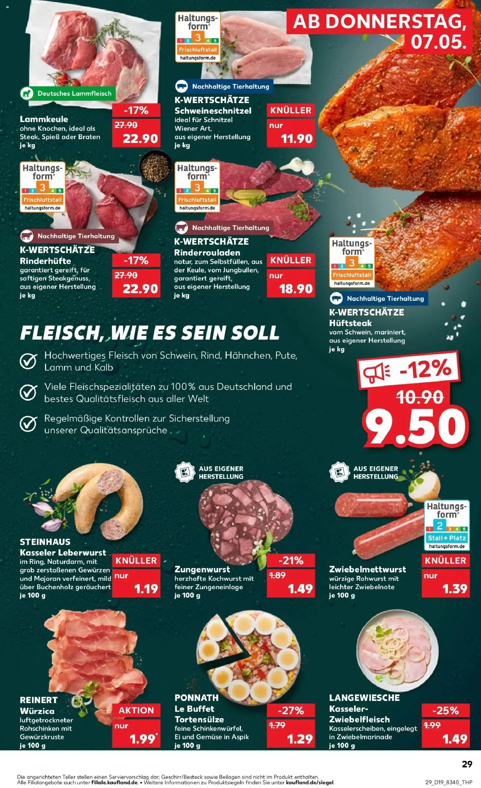 Kaufland Prospekt Schwerin	 – gültig ab 04.05.2026 | Seite: 34 | Produkte: Rinderrouladen, Gemüse, Steak, Fleisch
