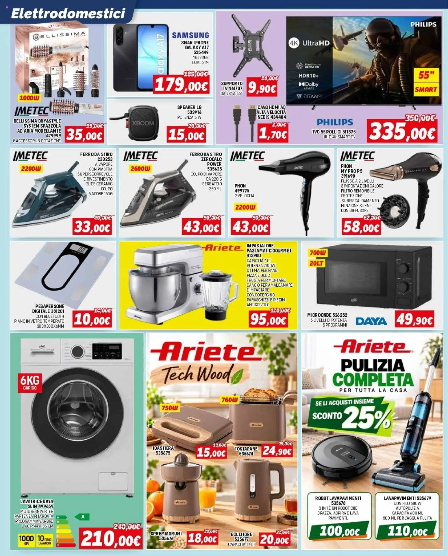 Volantino Orizzonte del 08/10/2026 | Pagina: 12 | Prodotti: Lavatrice, Smartphone, Robot, Tostapane