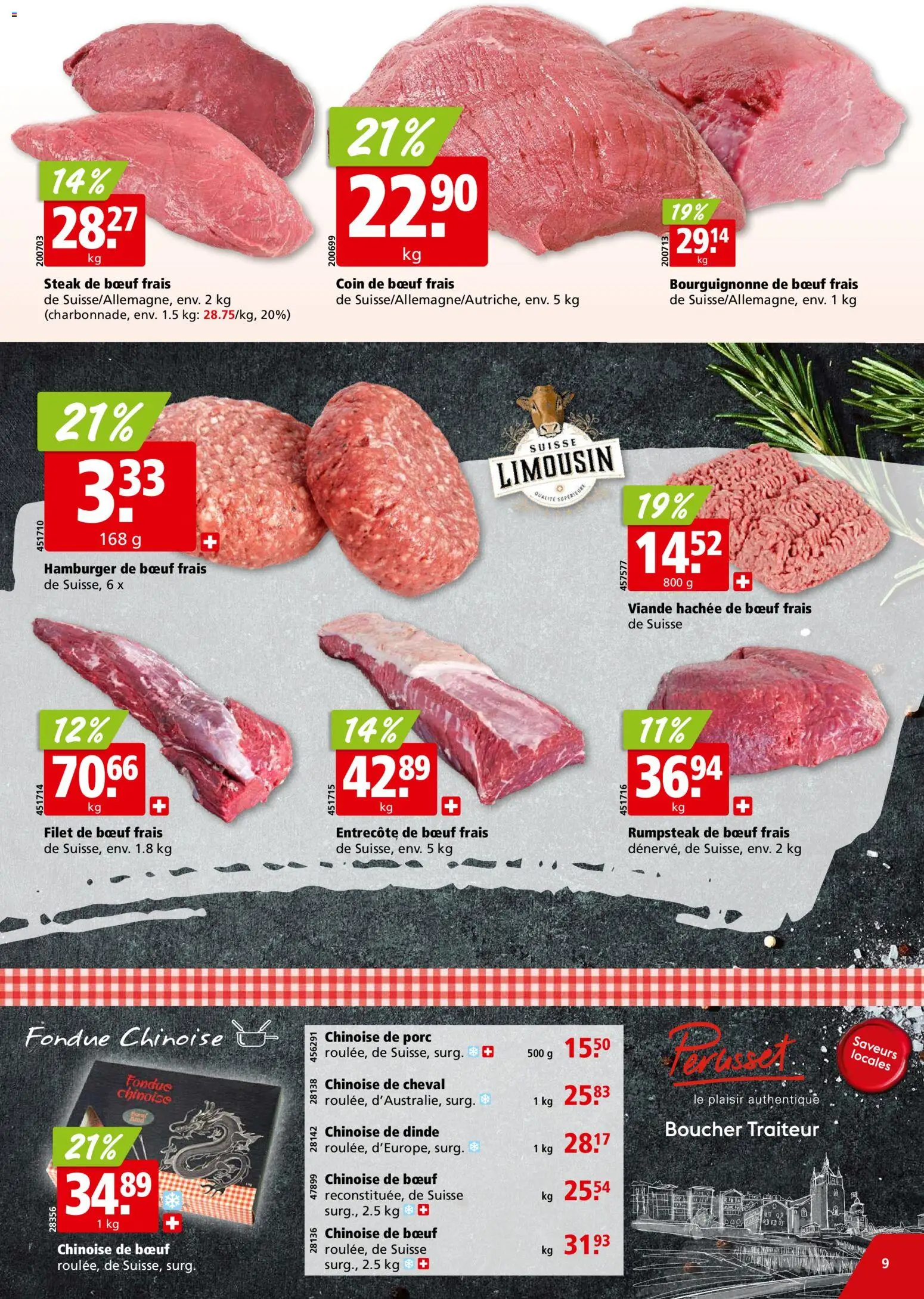 Aligro aktionen Chavannes, Matran, Genève, Sion – gültig ab 26.10.2026 | Seite: 9 | Produkte: Rumpsteak, Fondue