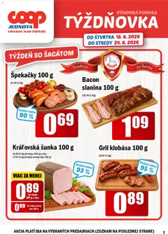 COOP Jednota leták platný od 18.06.2026