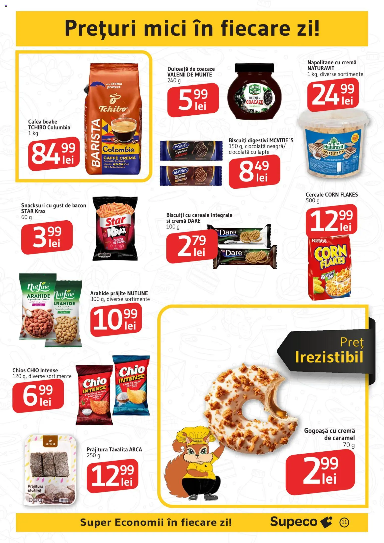 Noul catalog Supeco – valabil de la 23.07.2026 | Pagină: 11 | Produse: Gogoasa, Arahide, Cereale, Sare