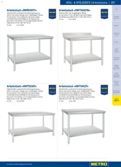 Metro angebote Gastro Non-Food Katalog ab 01.01.2026 gültig | Seite: 287 | Produkte: Eis, Regal, Tisch, Arbeitstisch