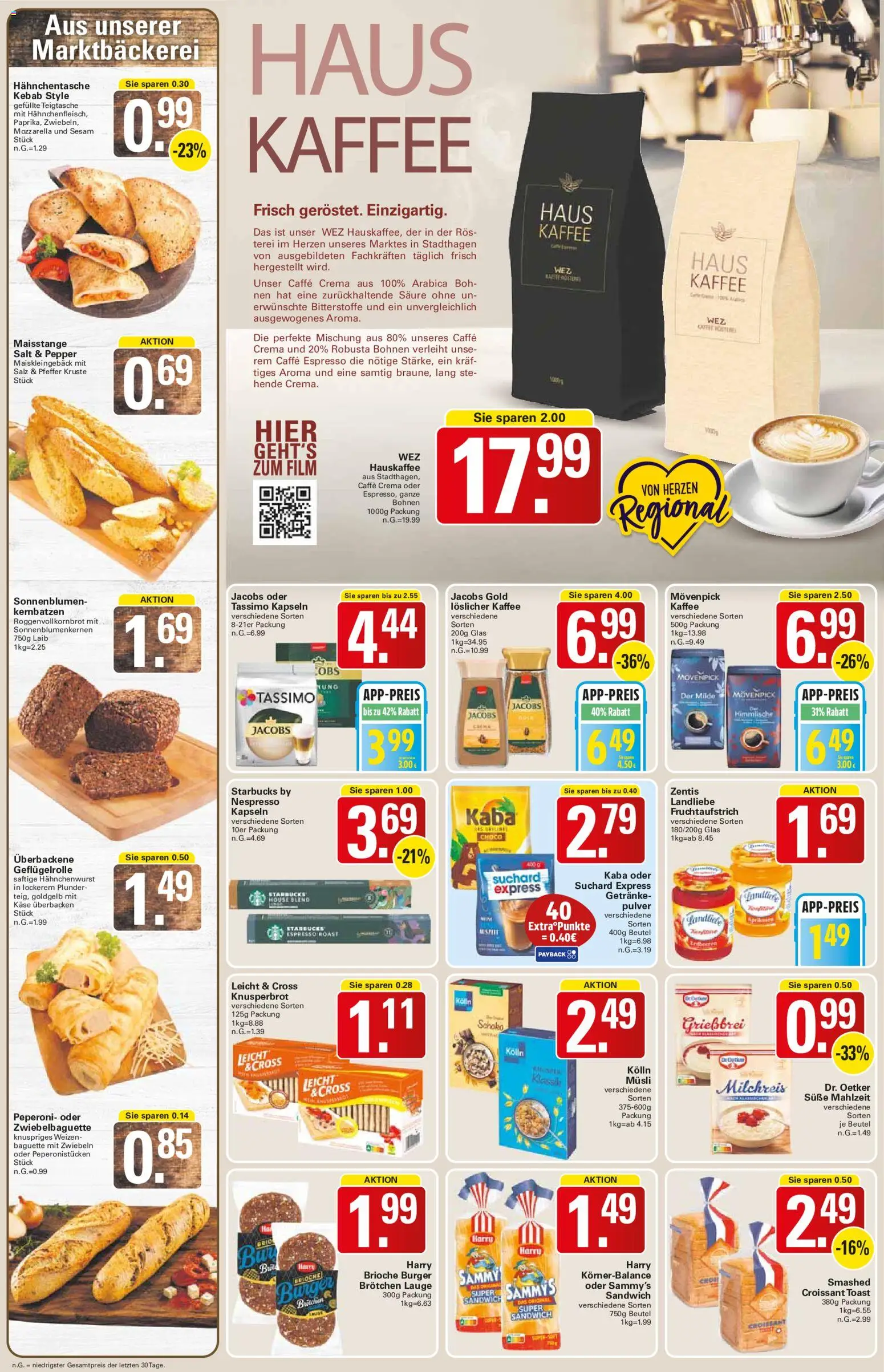 WEZ Prospekt – gültig ab 22.06.2026 | Seite: 8 | Produkte: Kaffee, Mozzarella, Baguette, Salz