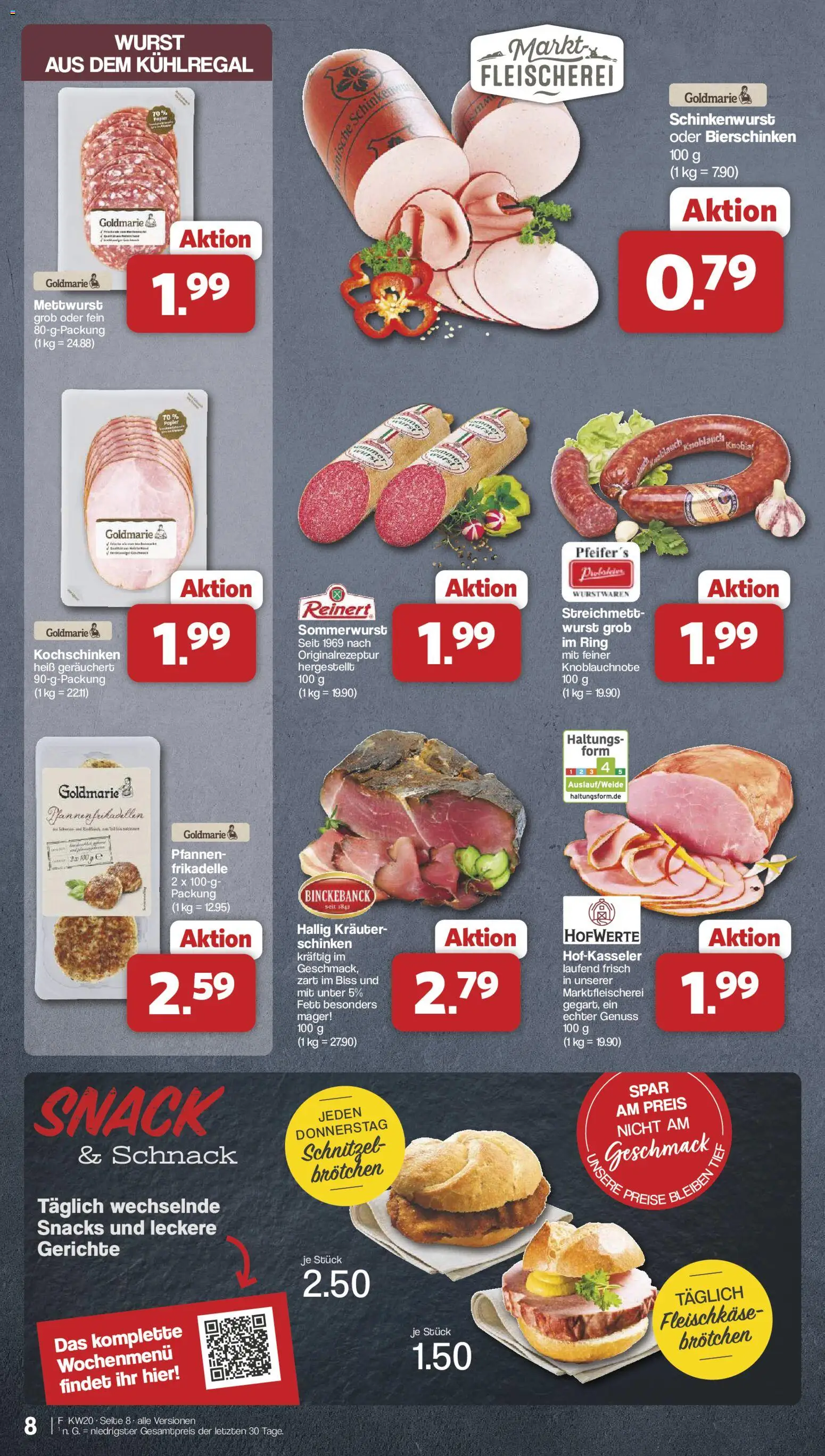 Famila Nordwest Prospekt 	 – gültig ab 11.05.2026 | Seite: 8 | Produkte: Schnitzel, Wurst, Knoblauch, Schinken
