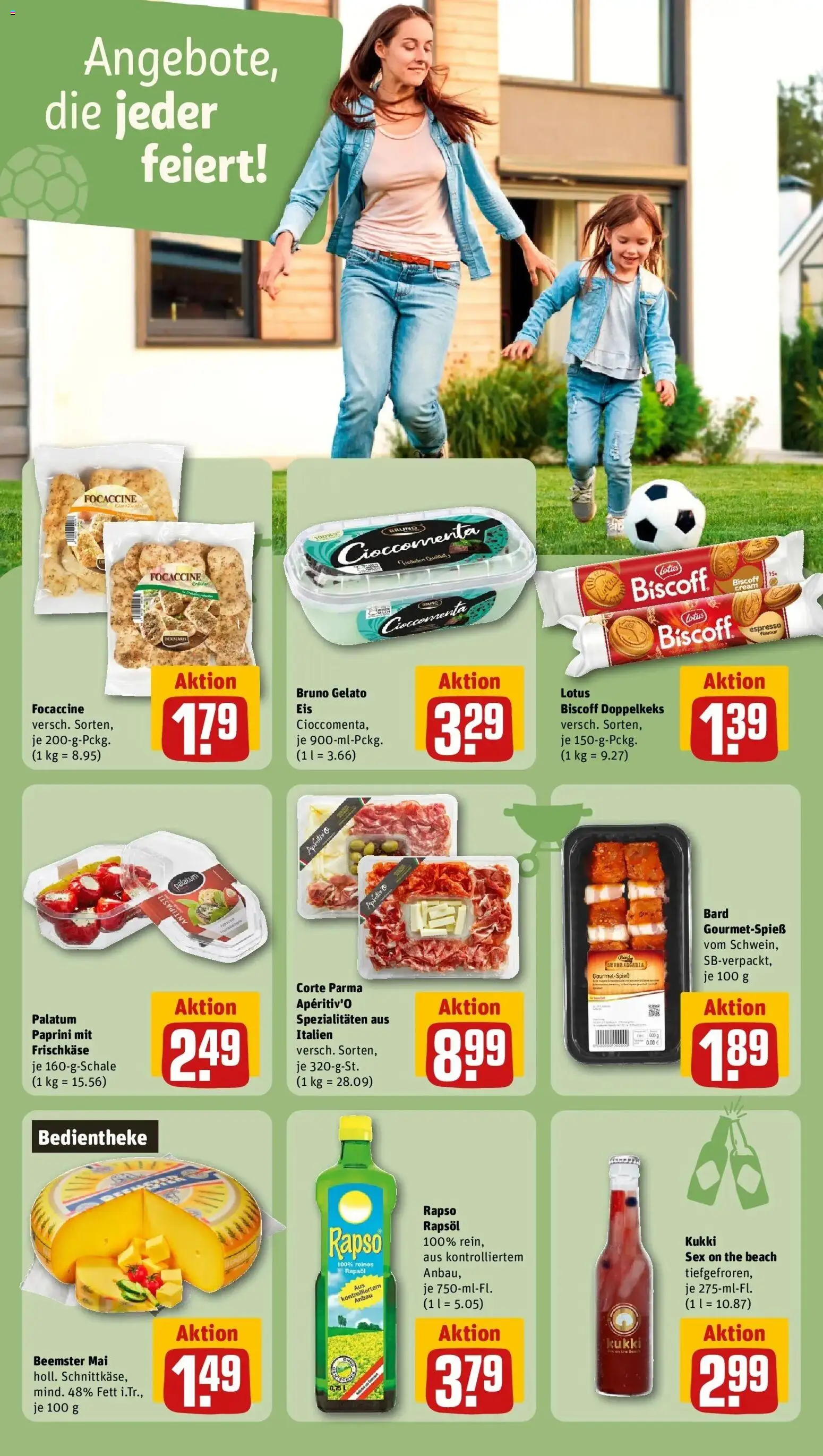 Rewe Prospekt Frechen-Bachem – gültig ab 08.06.2026 | Seite: 16 | Produkte: Rapsöl, Eis, Rapso rapsol, Frischkase