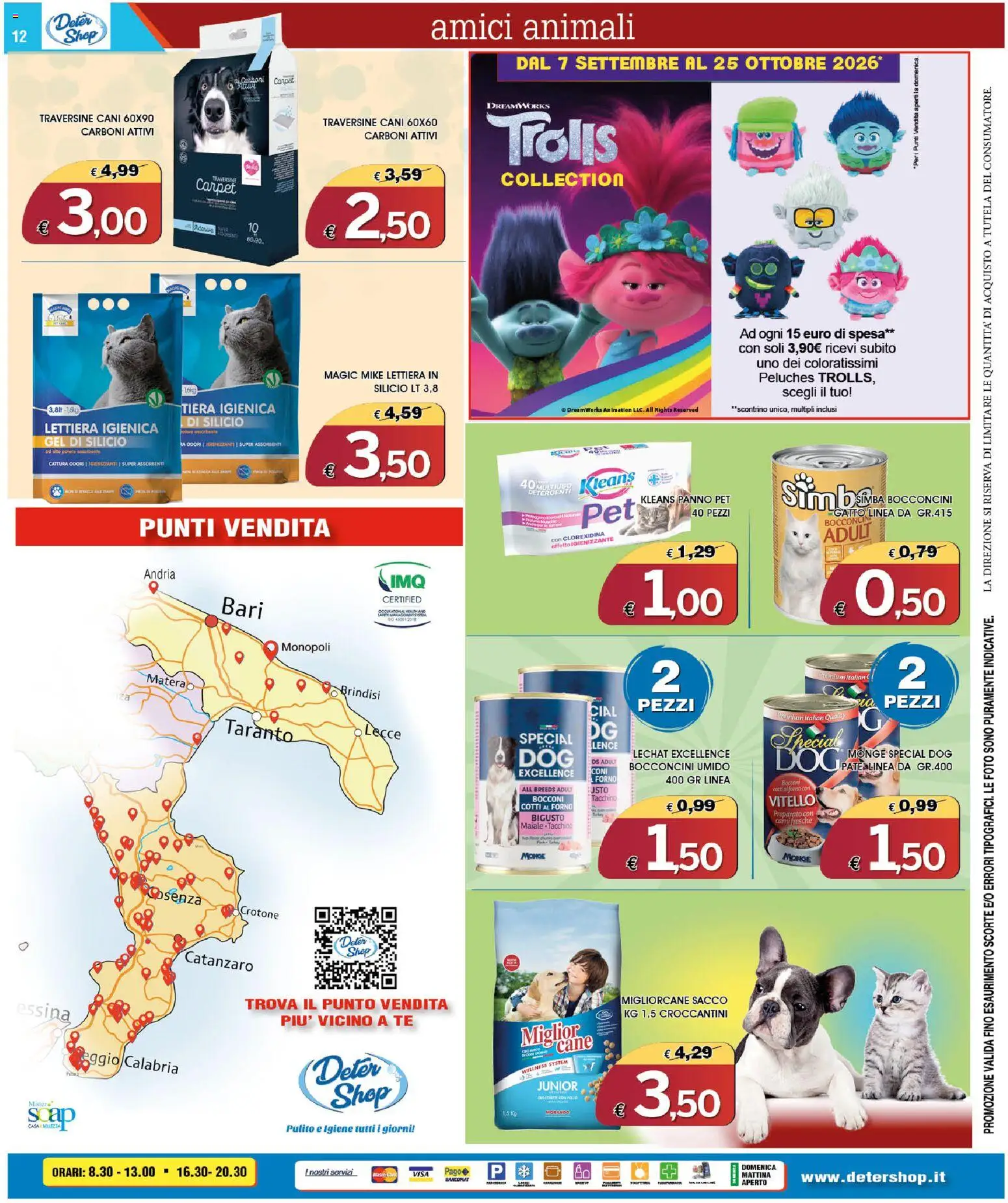 Volantino Deter Shop del 01/09/2026 | Pagina: 12 | Prodotti: Vitello, Assorbenti, Forno, Brindisi