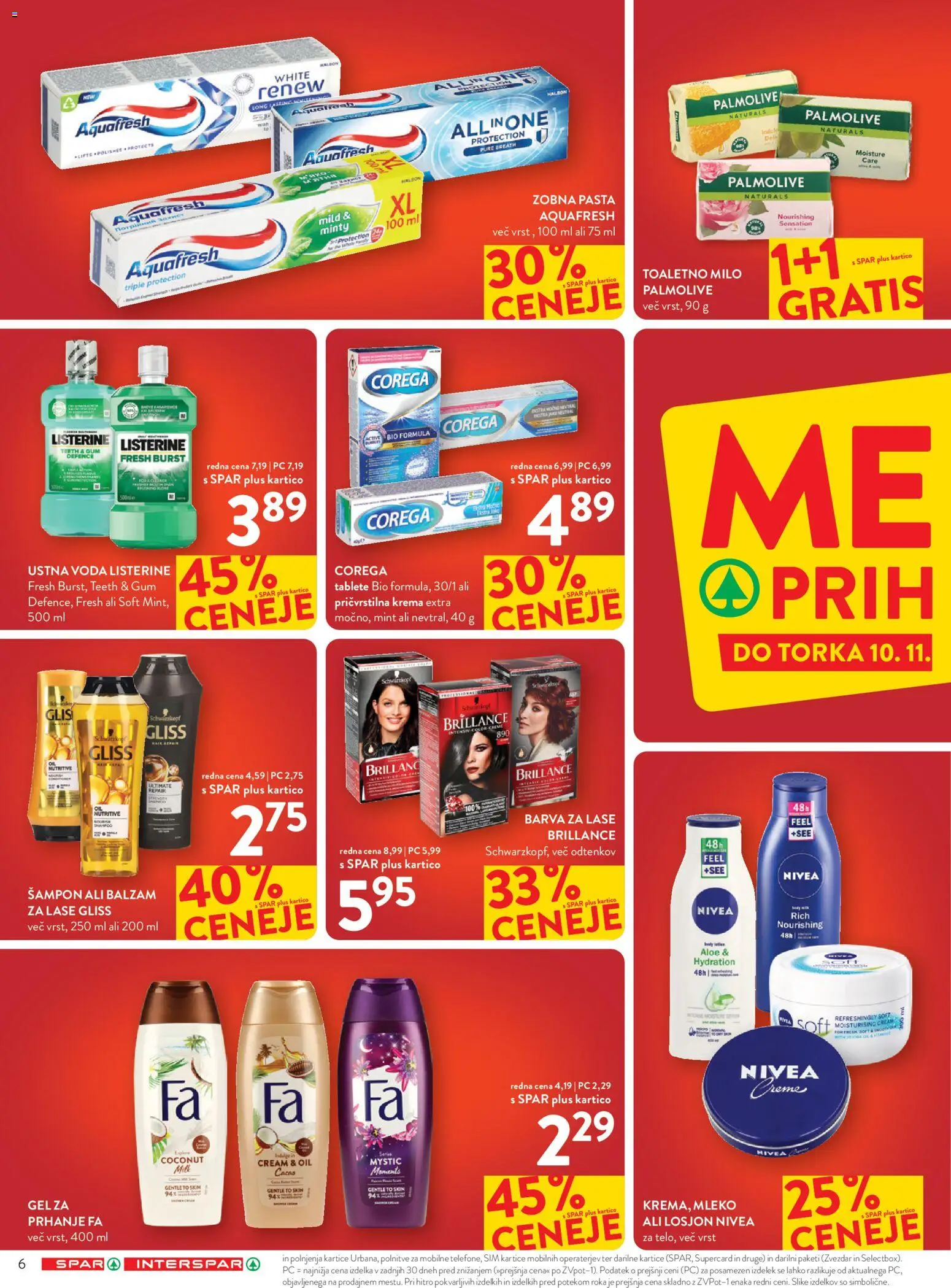 Novi Spar katalog ponudbe – veljaven od 28.10.2026 | Stran: 6 | Izdelki: Barva za lase, Mleko, Milo, Voda