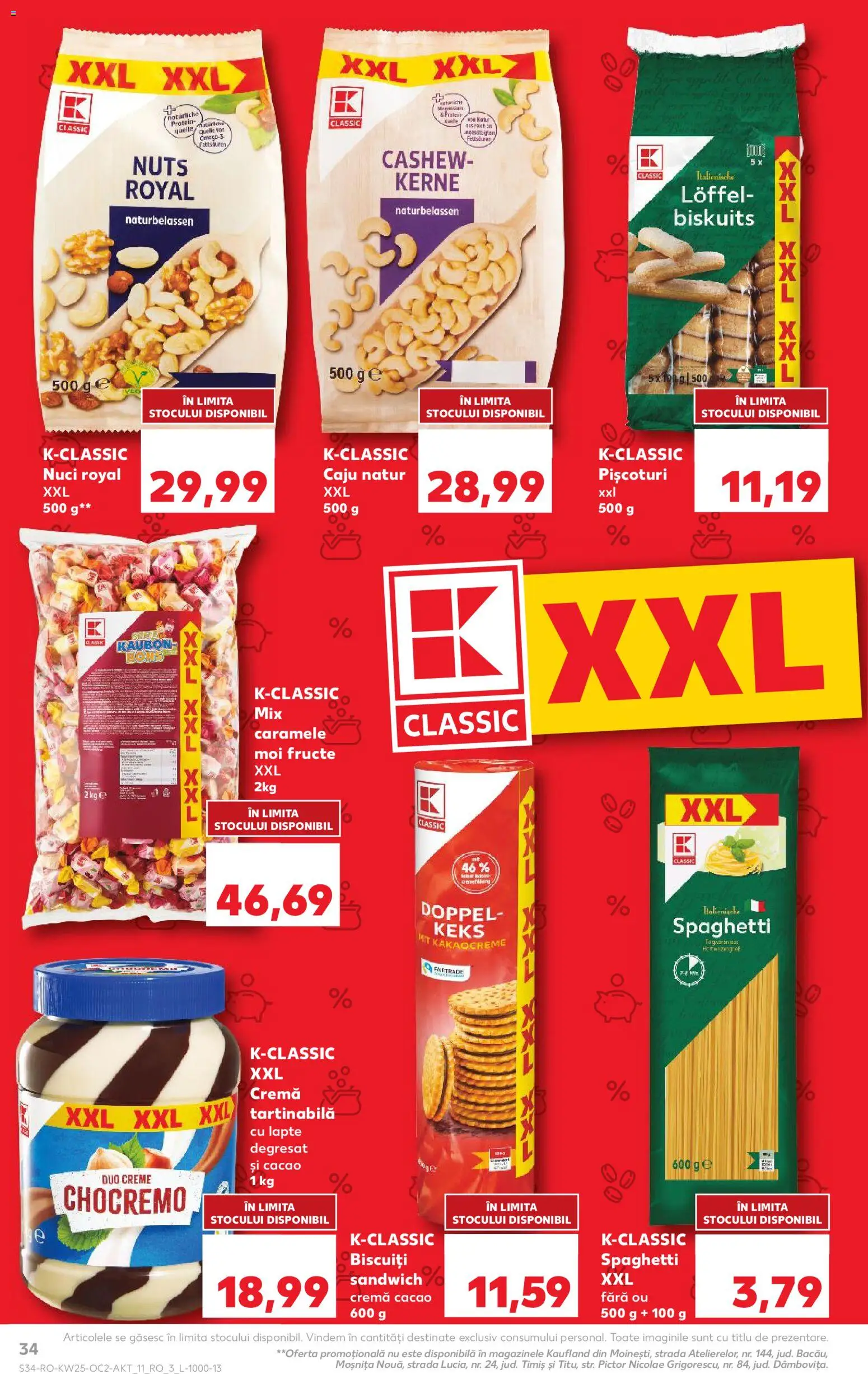 Noul catalog Kaufland – valabil de la 17.06.2026 | Pagină: 34 | Produse: Lapte, Cacao, Nuci, Biscuiți