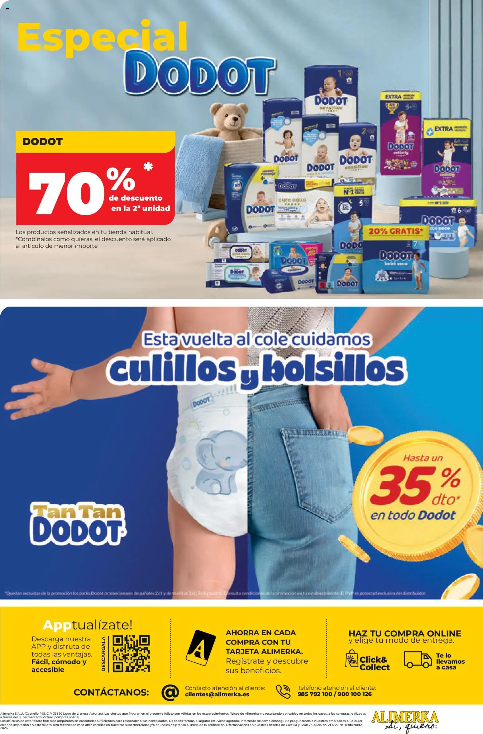 Alimerka folleto Castilla y León │ válido desde el 21/09/2026 | Página: 16 | Productos: Puré, Teléfono, Prensa, Pañales