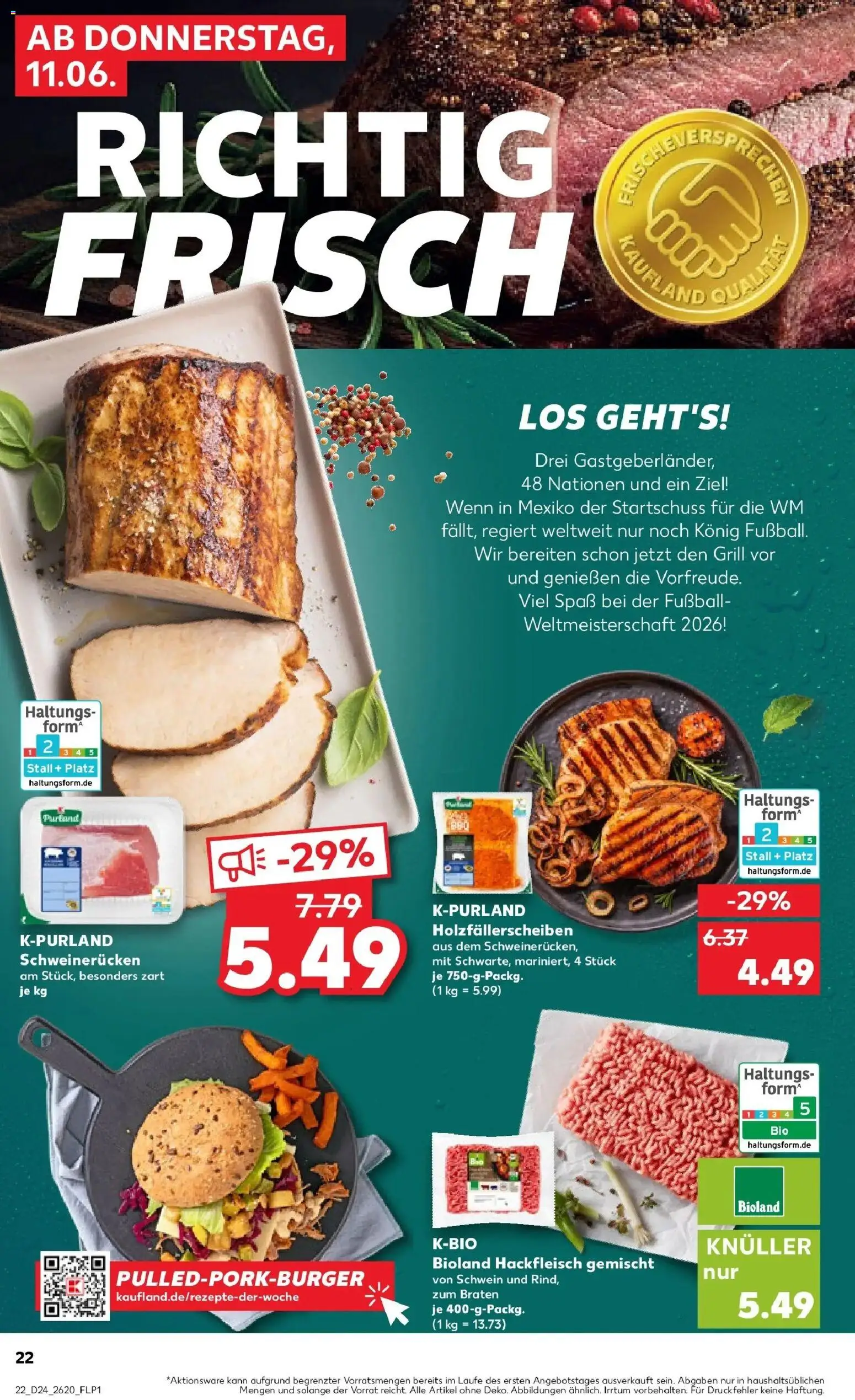 Kaufland Prospekt Dallgow-Döberitz – gültig ab 08.06.2026 | Seite: 31 | Produkte: Grill, Fußball, Schweinerucken, Hackfleisch