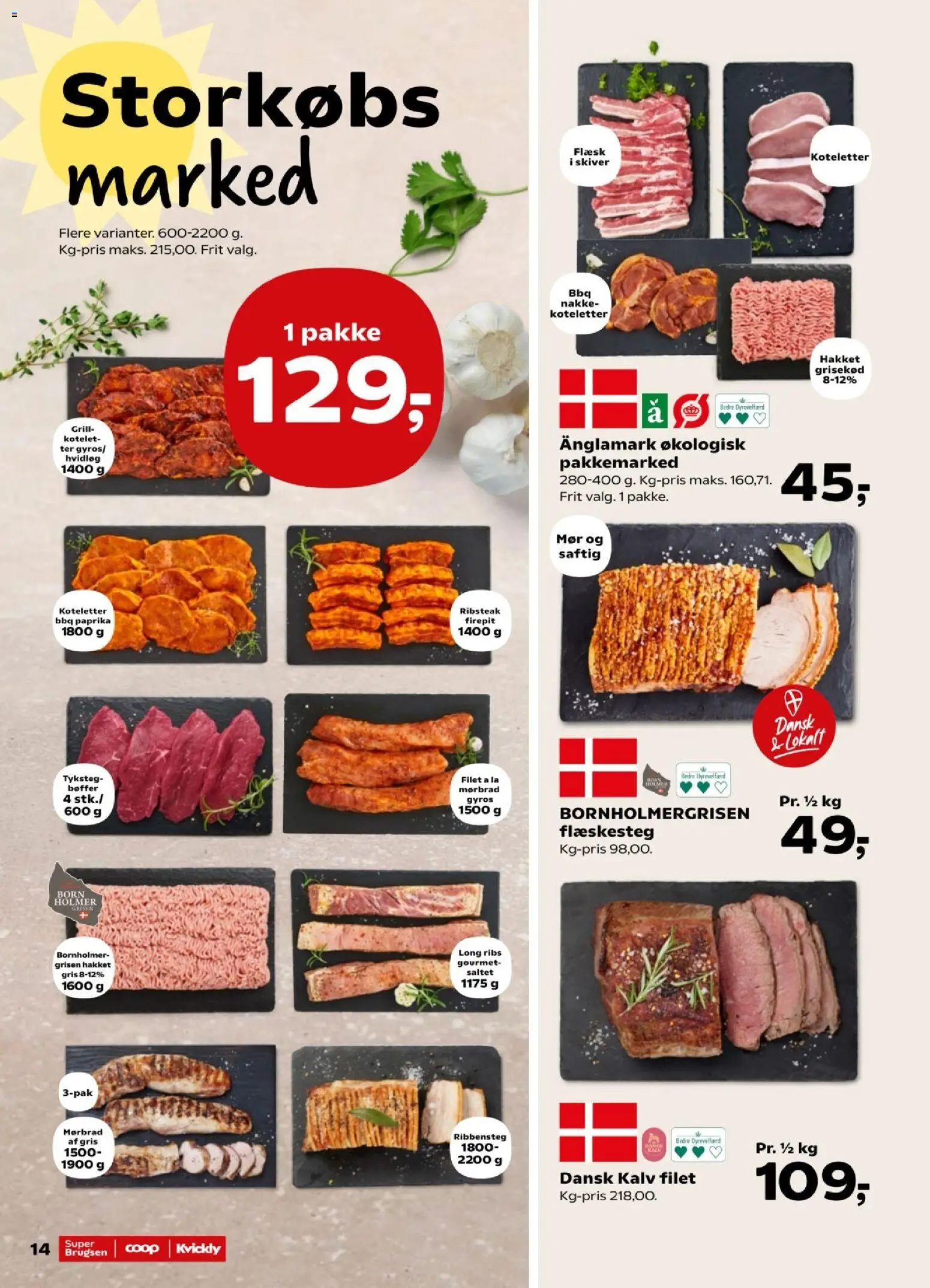 Super Brugsen tilbudsavis – gyldig fra 31/07/2026 | Side: 15 | Produkter: Bøffer, Koteletter, Hvidløg, Paprika
