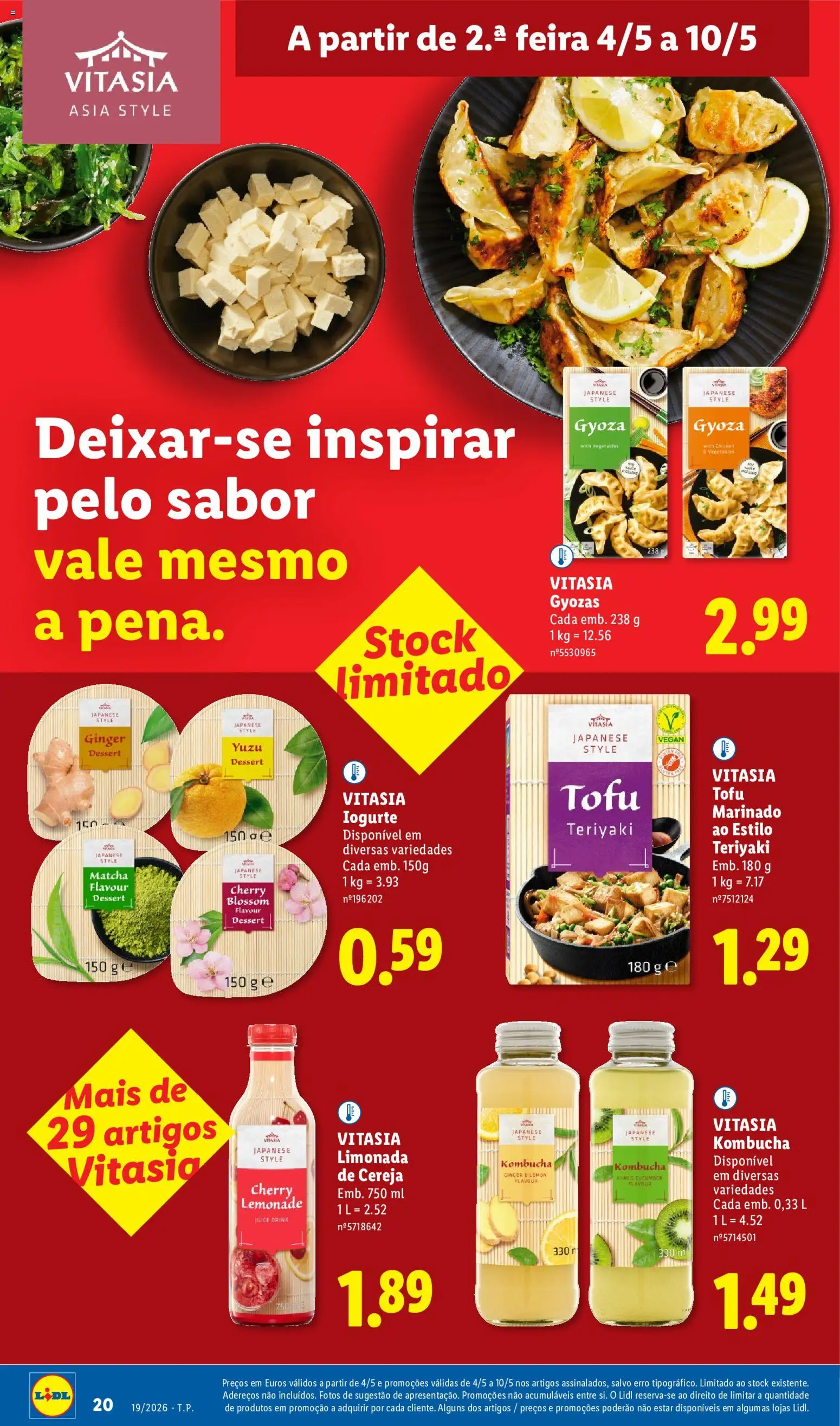 Lidl folheto │ válido de 04.05.2026 | Página: 20 | Produtos: Kombucha, Cereja, Matcha, Iogurte
