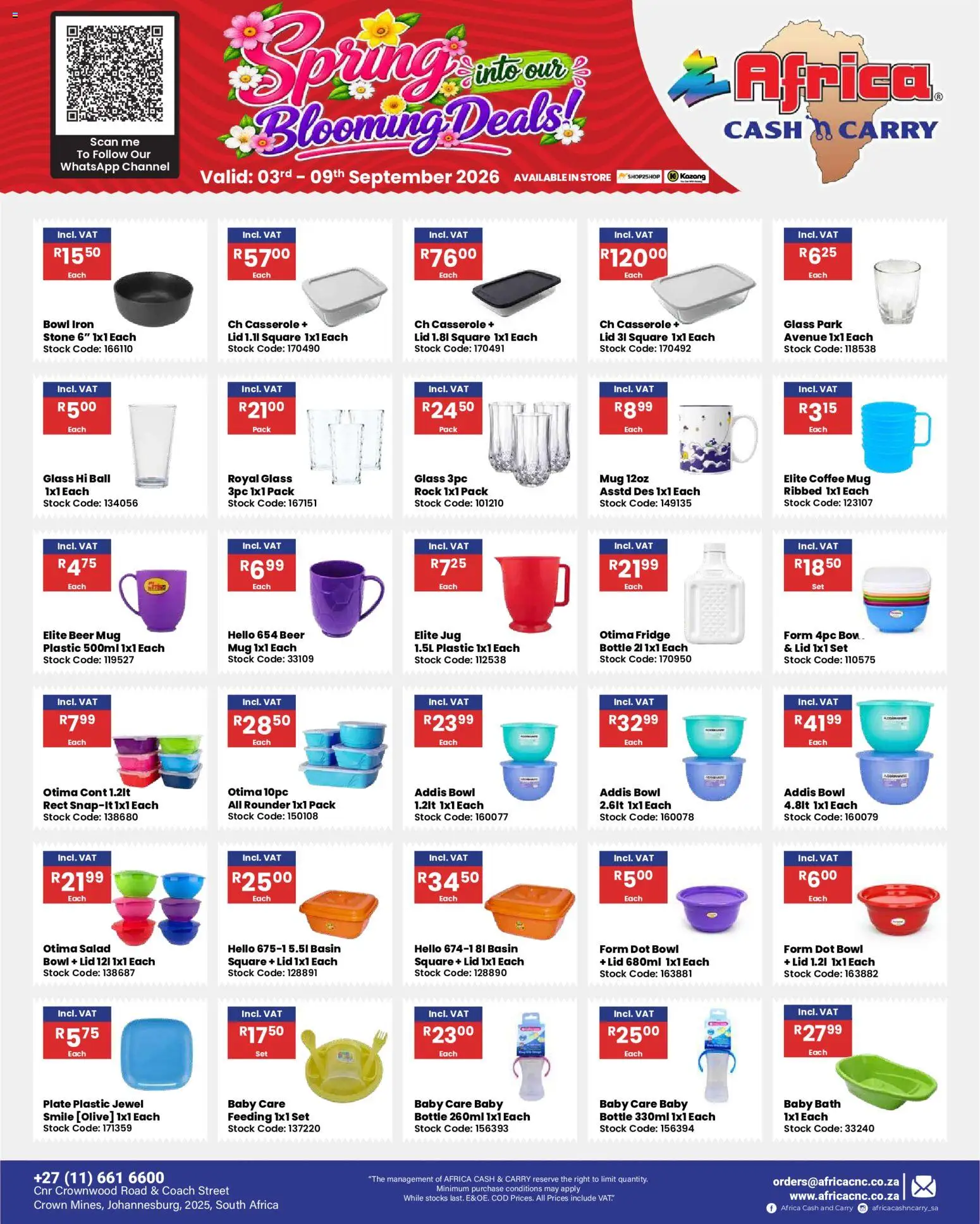 New Africa Cash & Carry catalogue – valid from 03/09/2026 | Page: 54 | Products: Fridge, Coffee, Beer, Salad