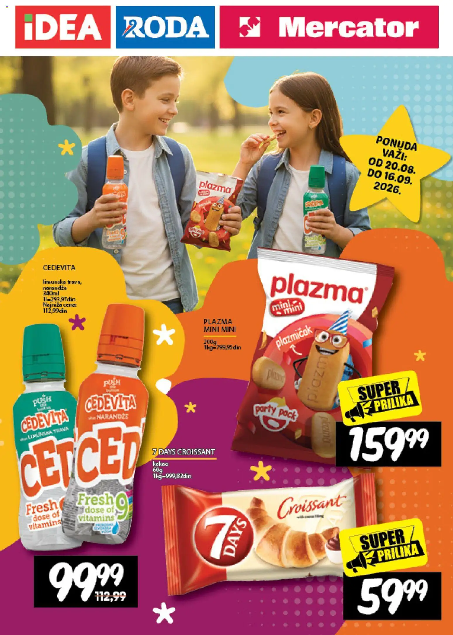Roda katalog - važi od 20.08.2026 | Strana: 1 | Proizvode: Kakao, Plazma, Cedevita