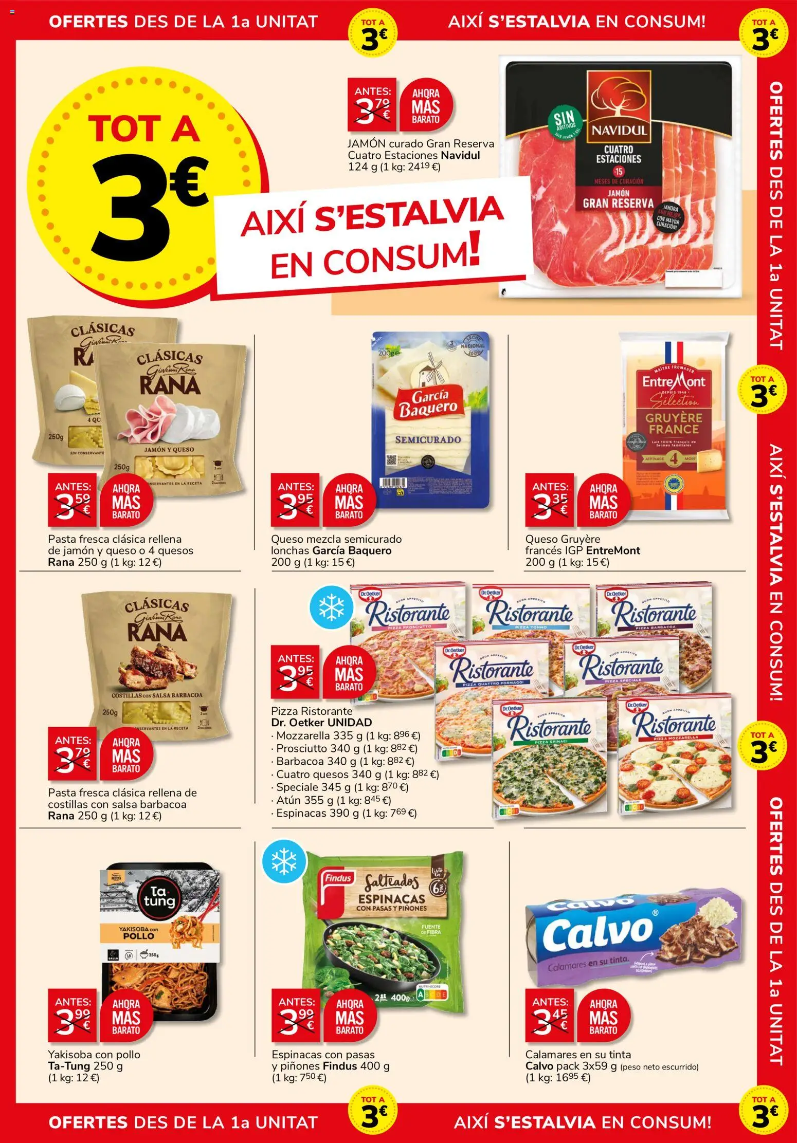 Consum folleto │ válido desde el 27/08/2026 | Página: 7 | Productos: Leche, Atún, Jamón, Espinacas