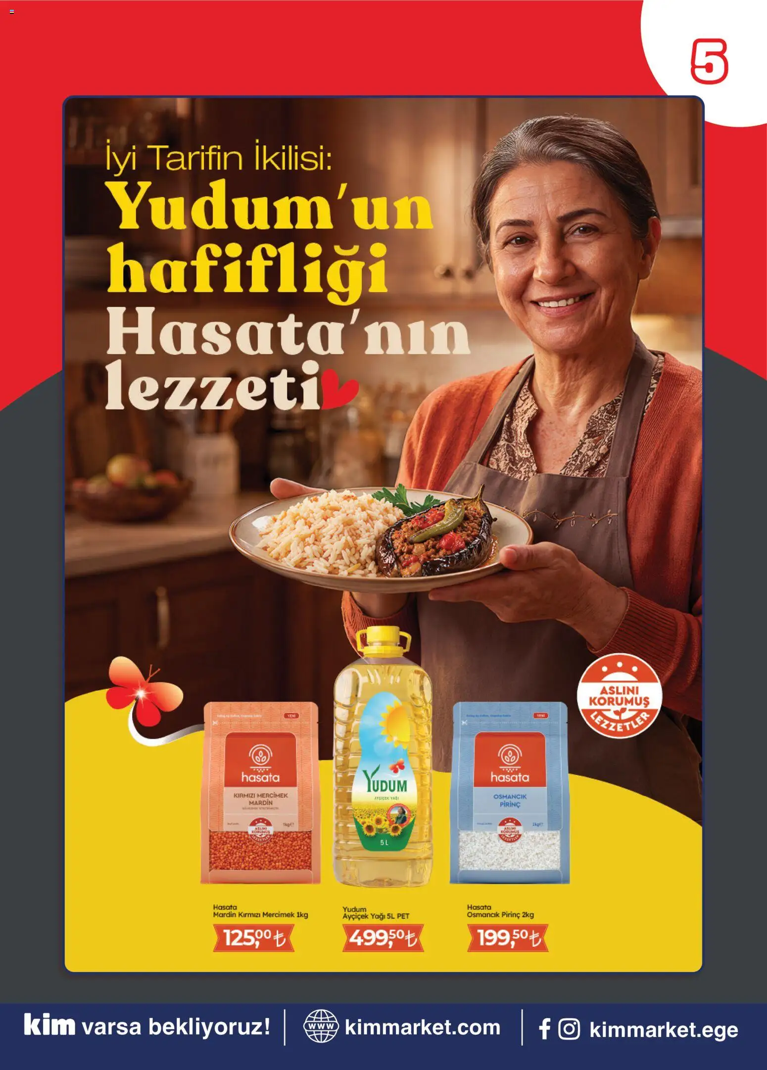 Kim Market Katalog - 19 Ekim 2026 tarihinden itibaren geçerlidir | Sayfa: 5 | Ürünler: Mercimek, Pirinç