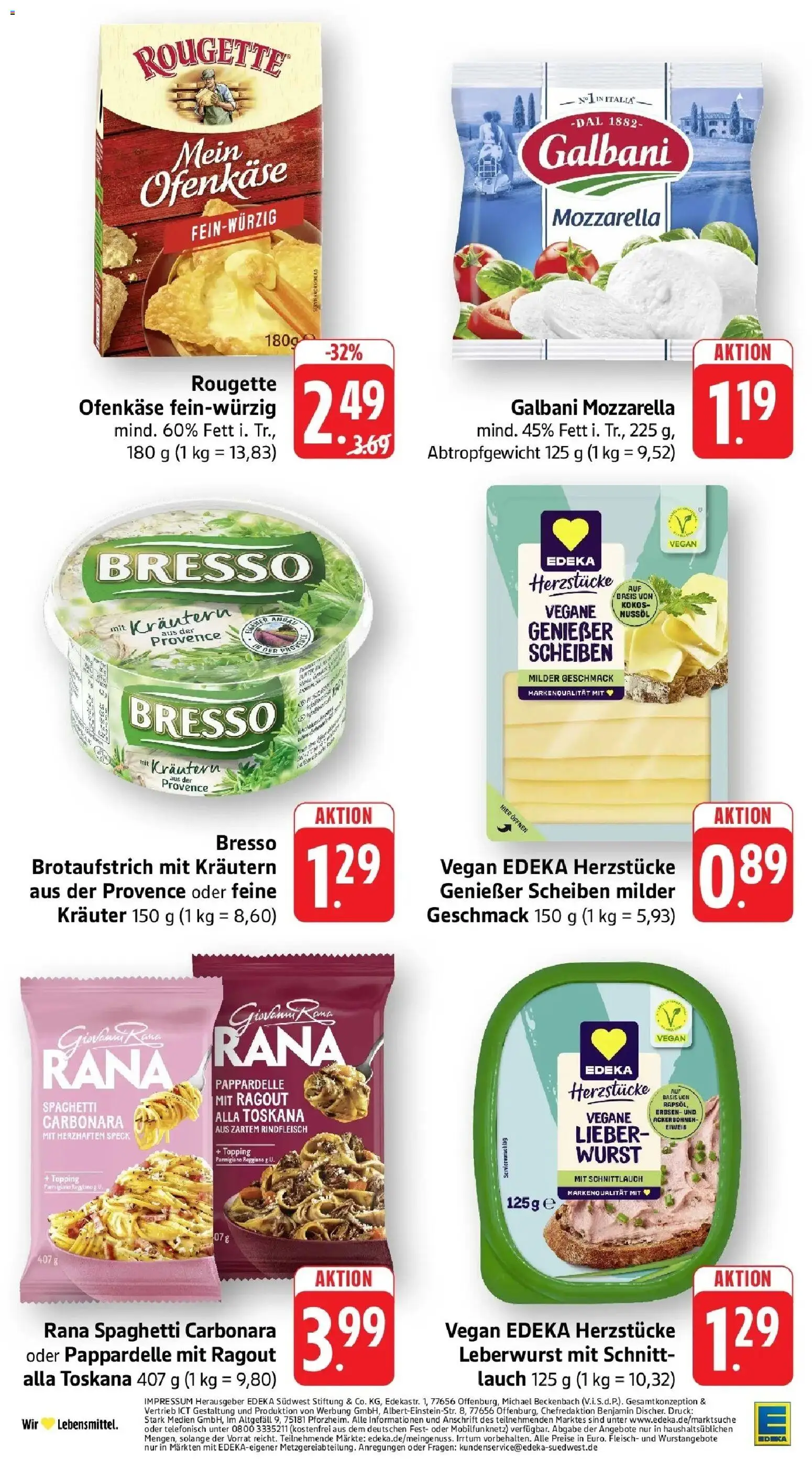 Edeka Prospekt Bad Camberg (ab 14.09.2026) » Angebote Online | Seite: 12 | Produkte: Rougette ofenkase, Bresso, Rindfleisch, Fleisch